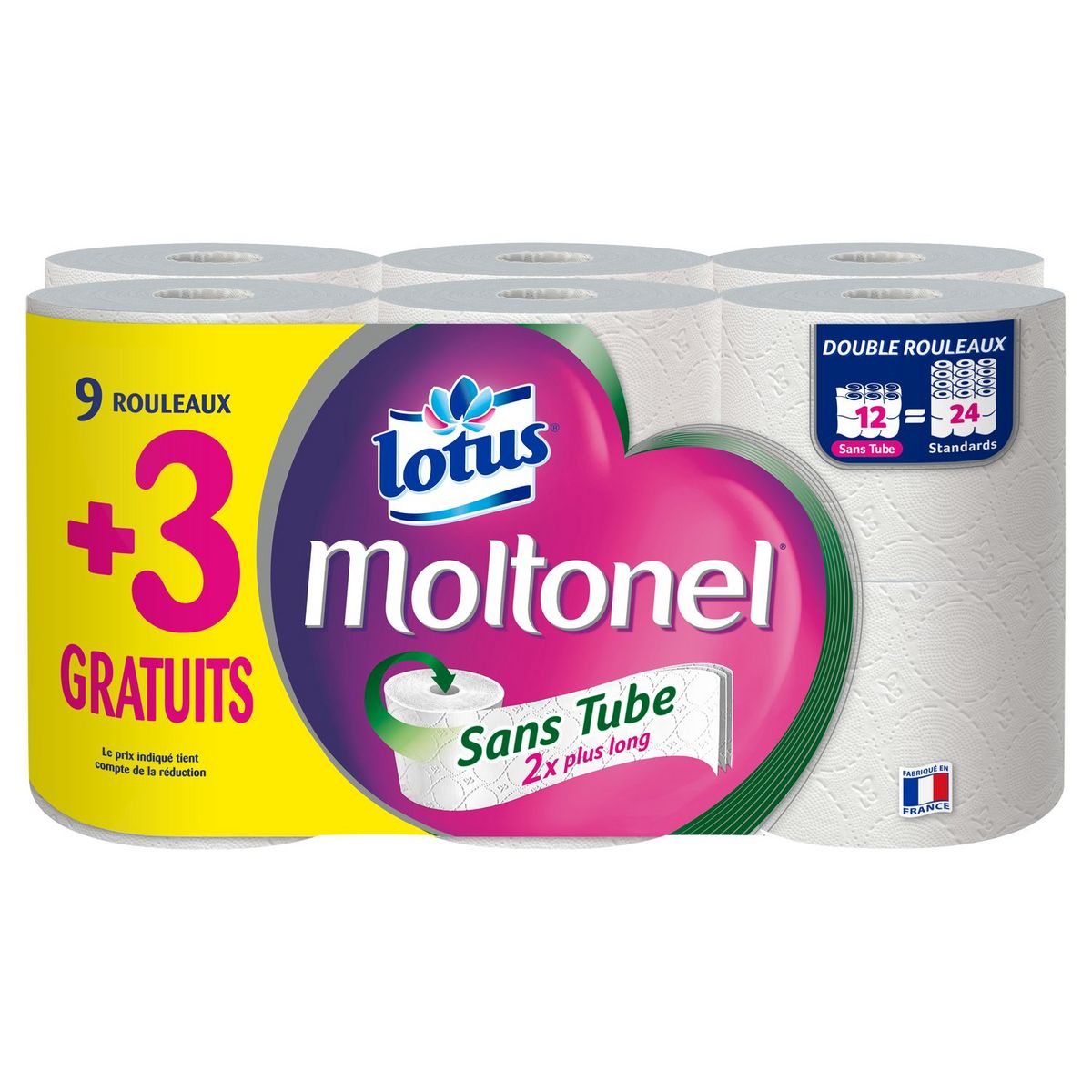 LOTUS MOLT SANS TUBE PHR12 (9+3) FSC CONT1,3M x9+3 offerts