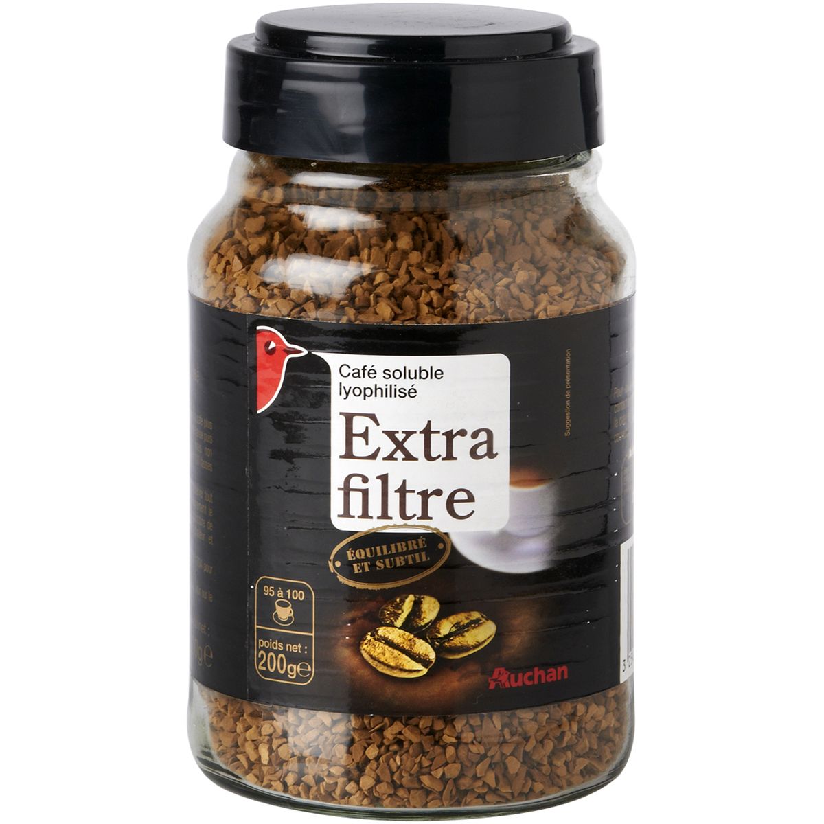 AUCHAN Auchan café extra filtre soluble 200g