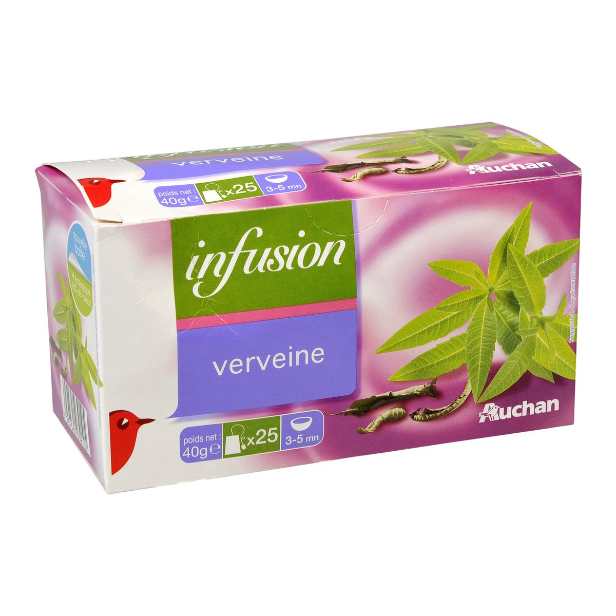 AUCHAN Auchan Infusion à la verveine 25 sachets 40g 25 sachets 40g