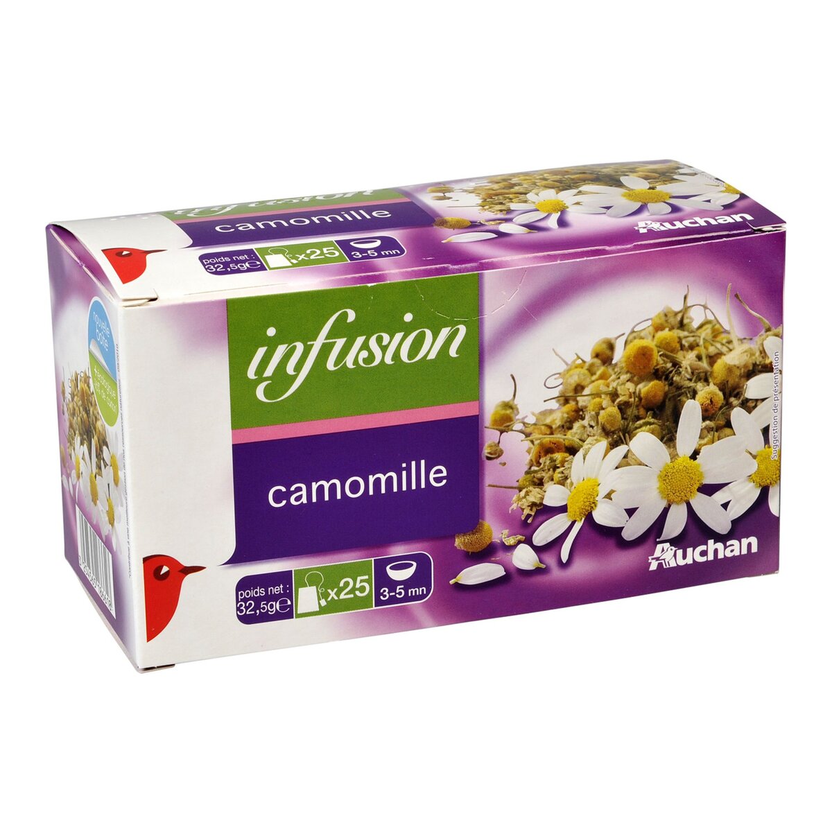 AUCHAN Infusion camomille 25 sachets 32,5g