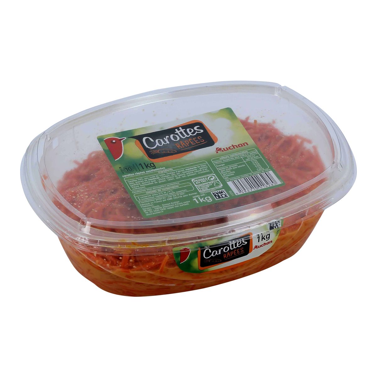 AUCHAN Carottes rapées 1kg