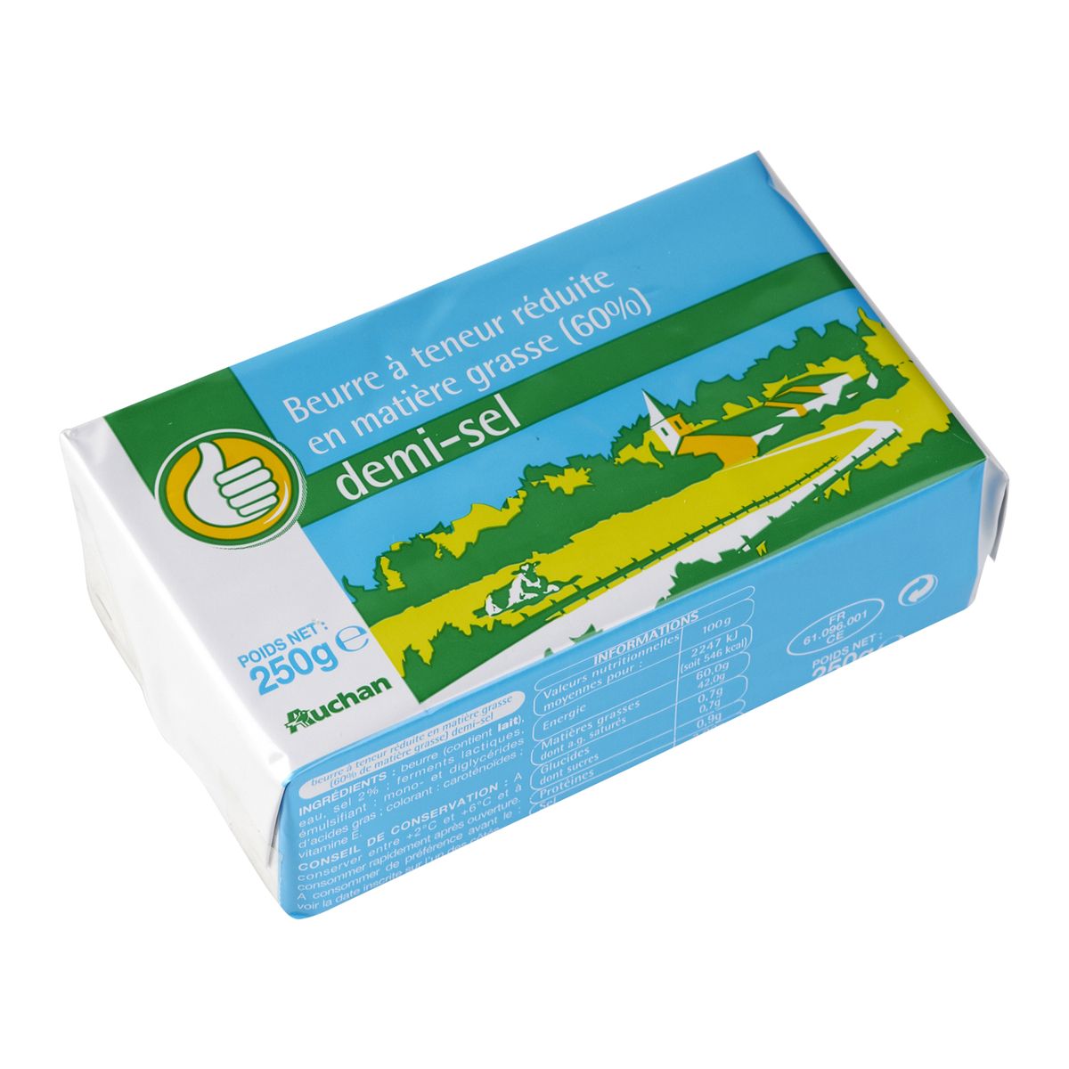 POUCE Pouce beurre demi-sel 60% matière grasse 250g