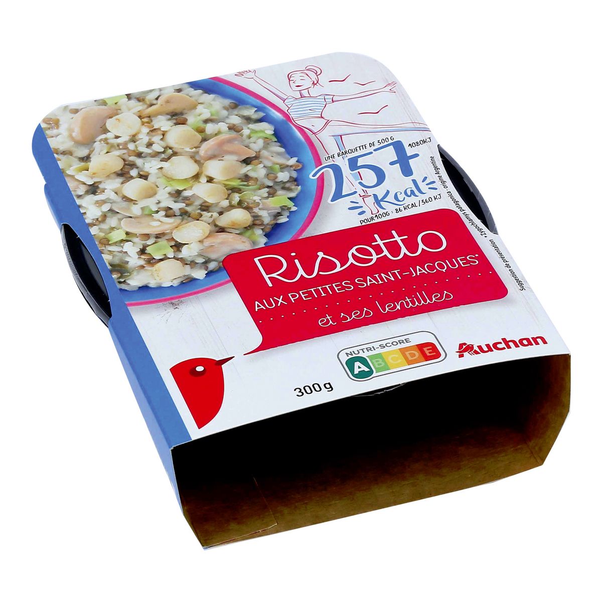 AUCHAN Risotto aux Saint-Jacques et lentilles 300g