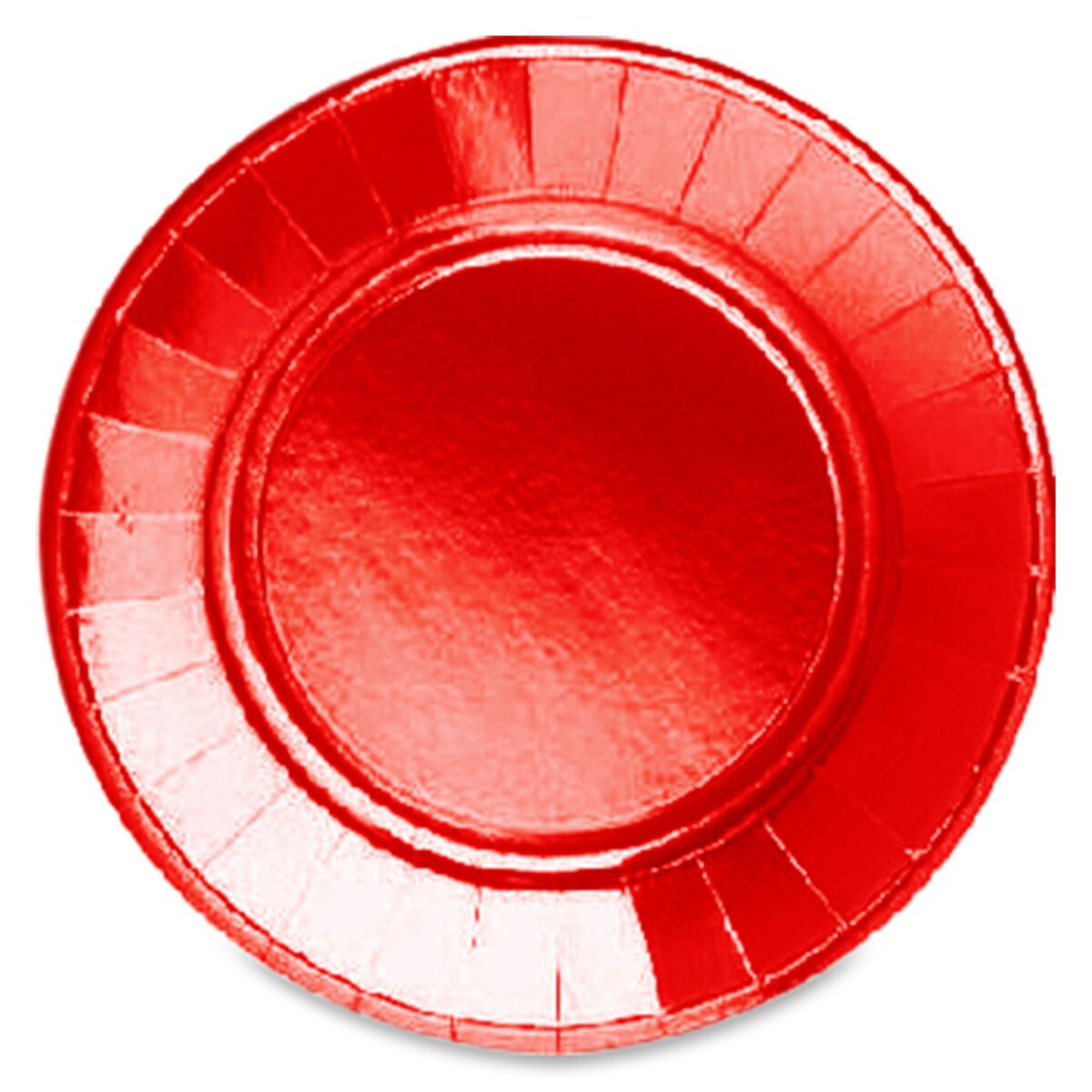 ACTUEL Actuel assiette ronde 22cm rouge métallisée x20