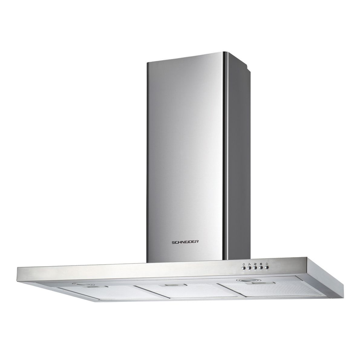 SCHNEIDER Hotte décorative SCHB9647AX - Évacuation et Recyclage, 90 cm, 647 m3/h