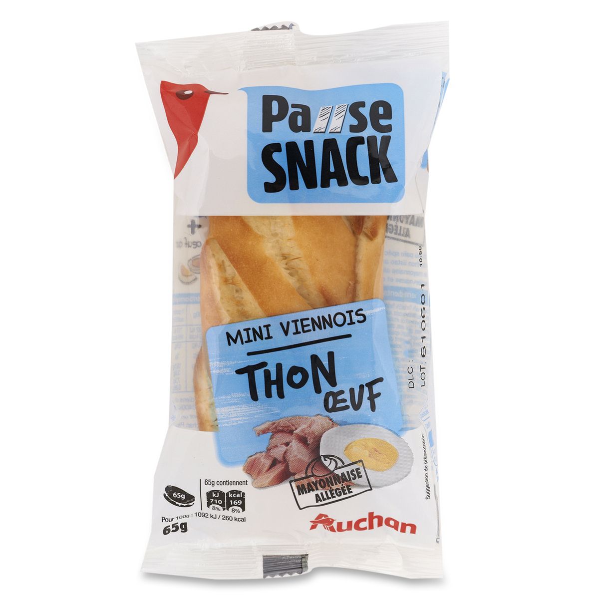 AUCHAN Auchan sandwich mini viennois thon 65g