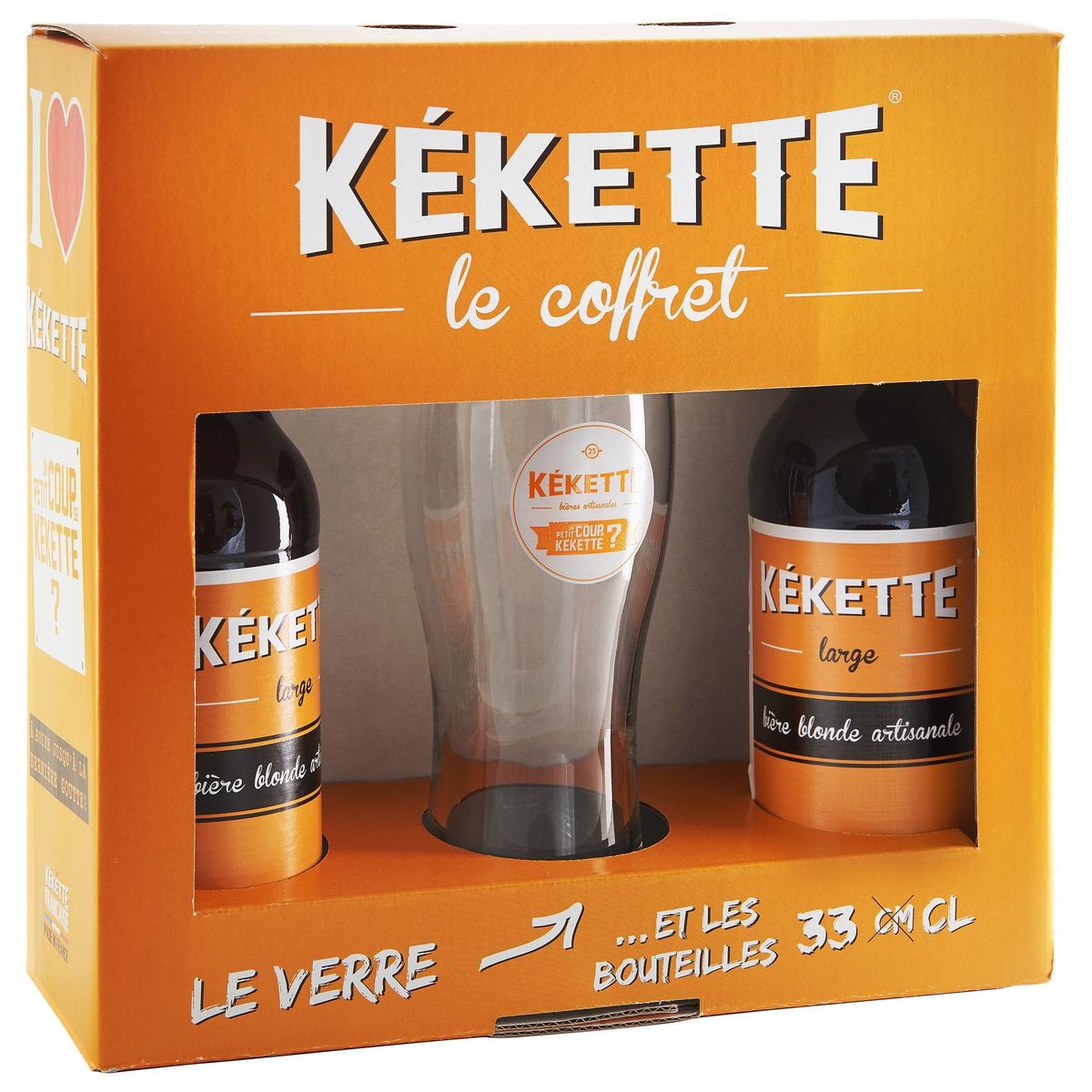 KEKETTE Coffret bière 6,2% bouteilles +1 verre 2x33cl