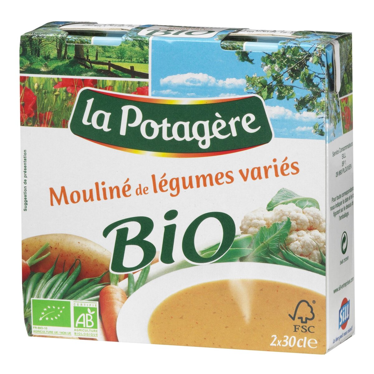 LA POTAGERE La Potagère Mouliné bio de légumes variés 2x30cl 2 personnes 2x30cl