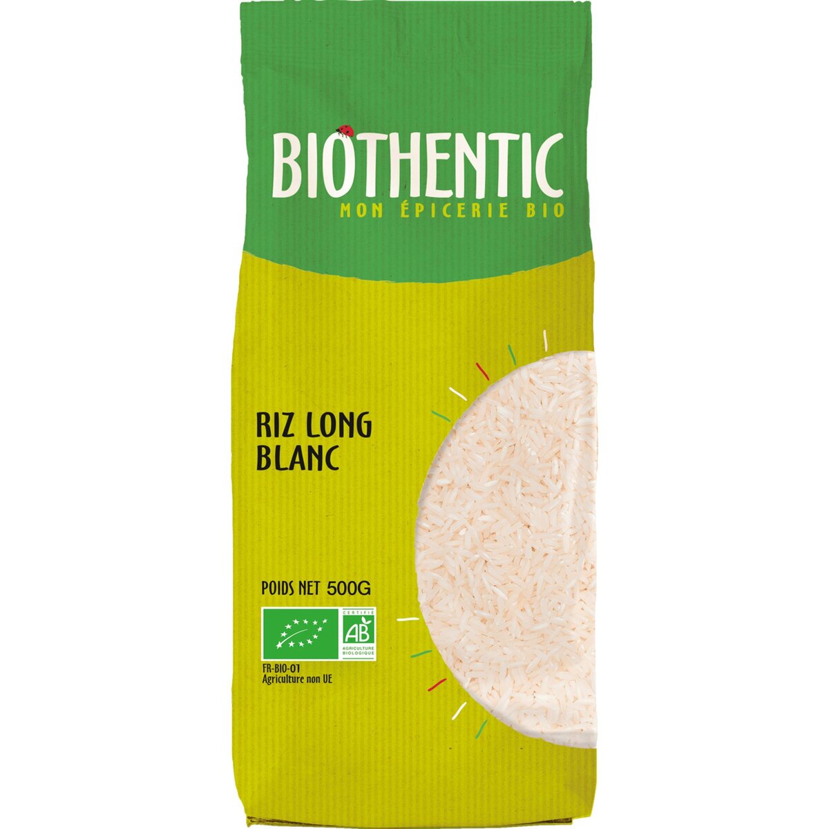 BIOTHENTIC Riz long blanc bio 500g