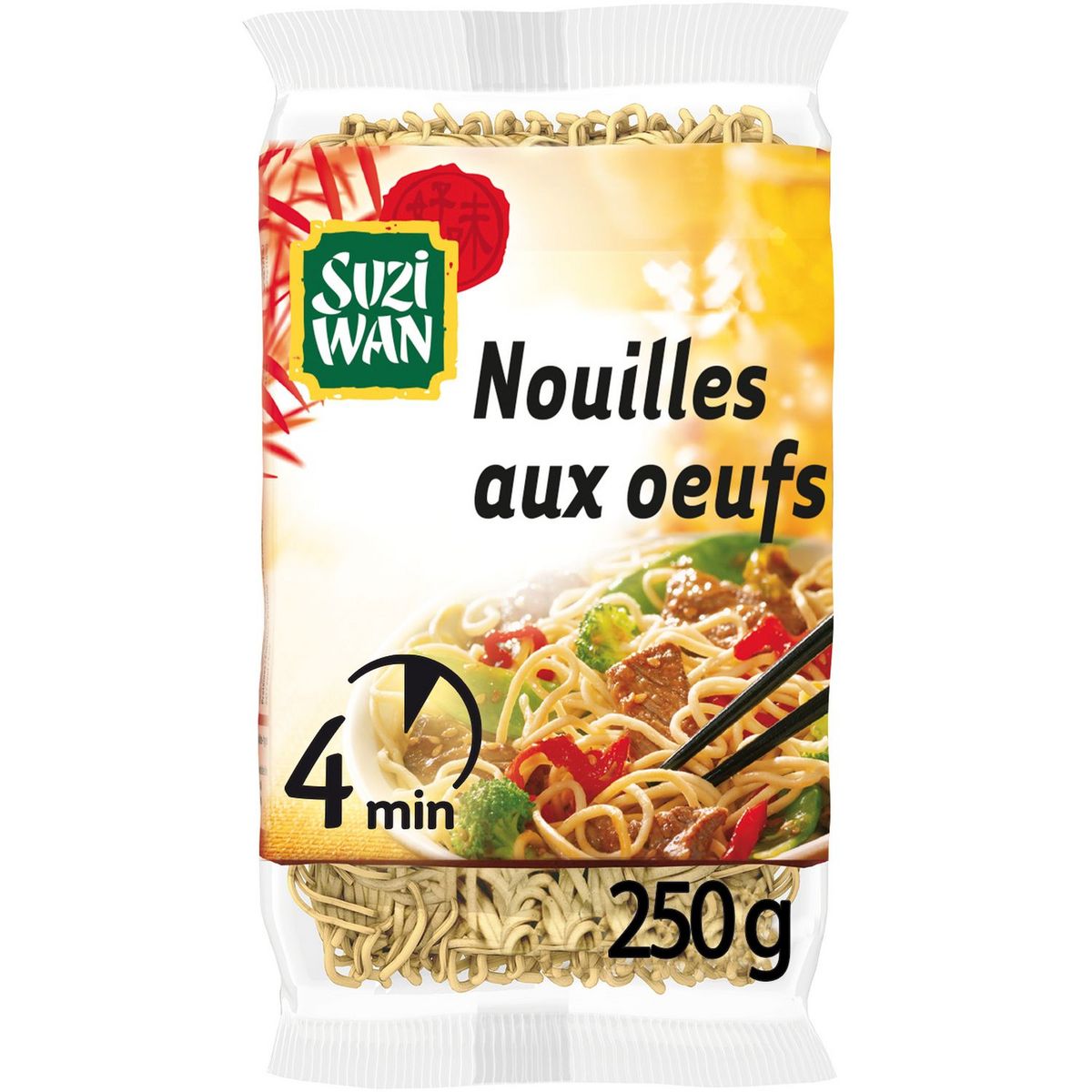 SUZI WAN Nouilles aux œufs cuisson en 4 min 250g