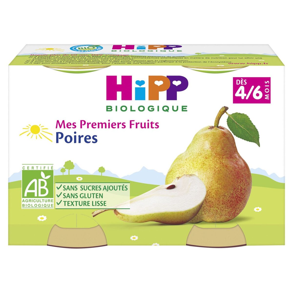 HIPP Hipp bio poire pot 2x125g dès 4/6 mois
