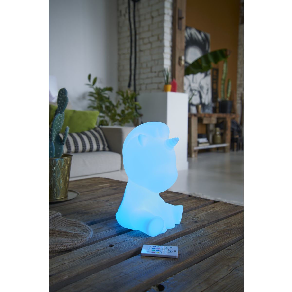 BIGBEN Enceinte portable Bluetooth lumineuse - Blanc - Luminus Licorne