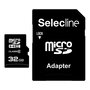 SELECLINE Micro SDHC - 32 Go - Adaptateur SD - Carte mémoire