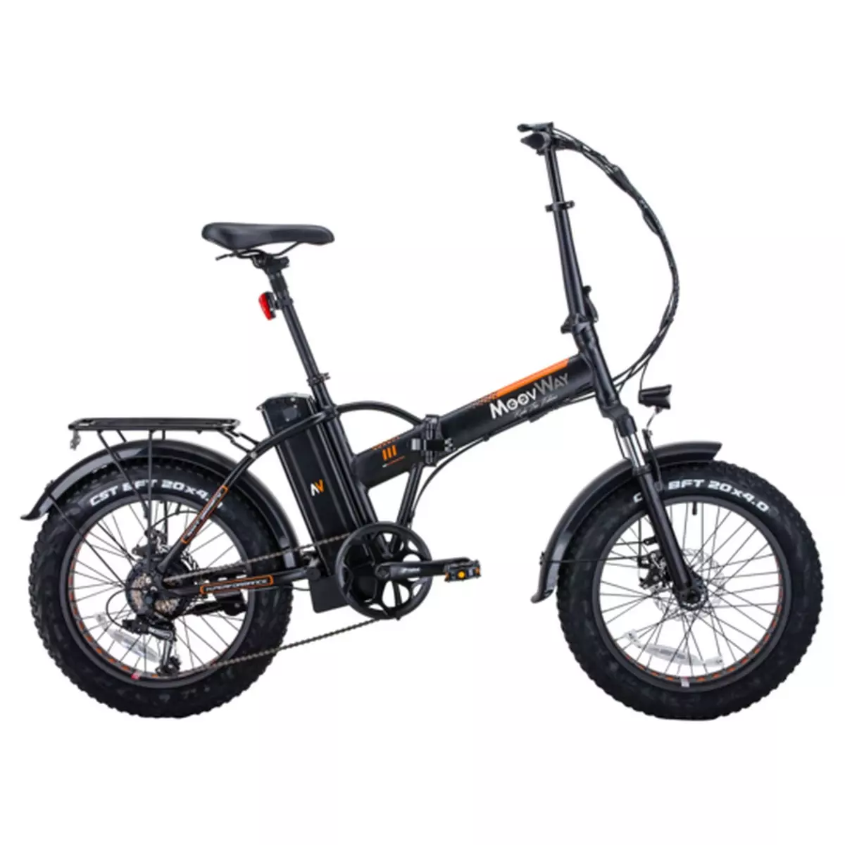 MOOVWAY Vélo électrique pliable FatBike - Noir