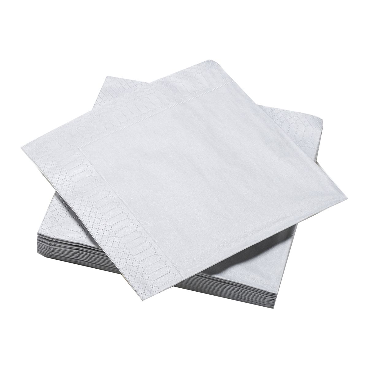 ACTUEL Actuel Serviettes en papier 25x25cm argent x20 3 plis 20 pièces