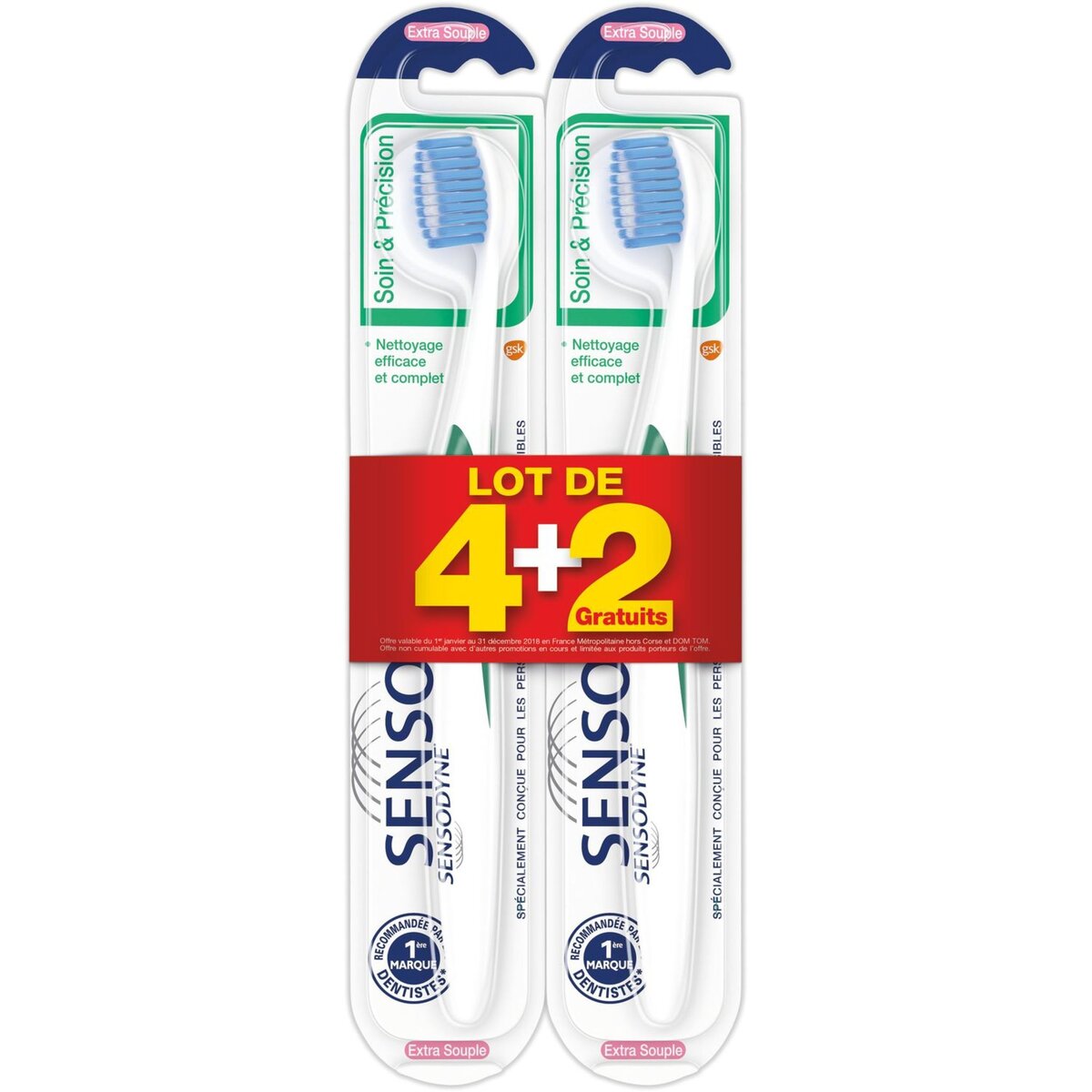 SENSODYNE Sensodyne brosse à dents précision extra souple x4 +2offerts