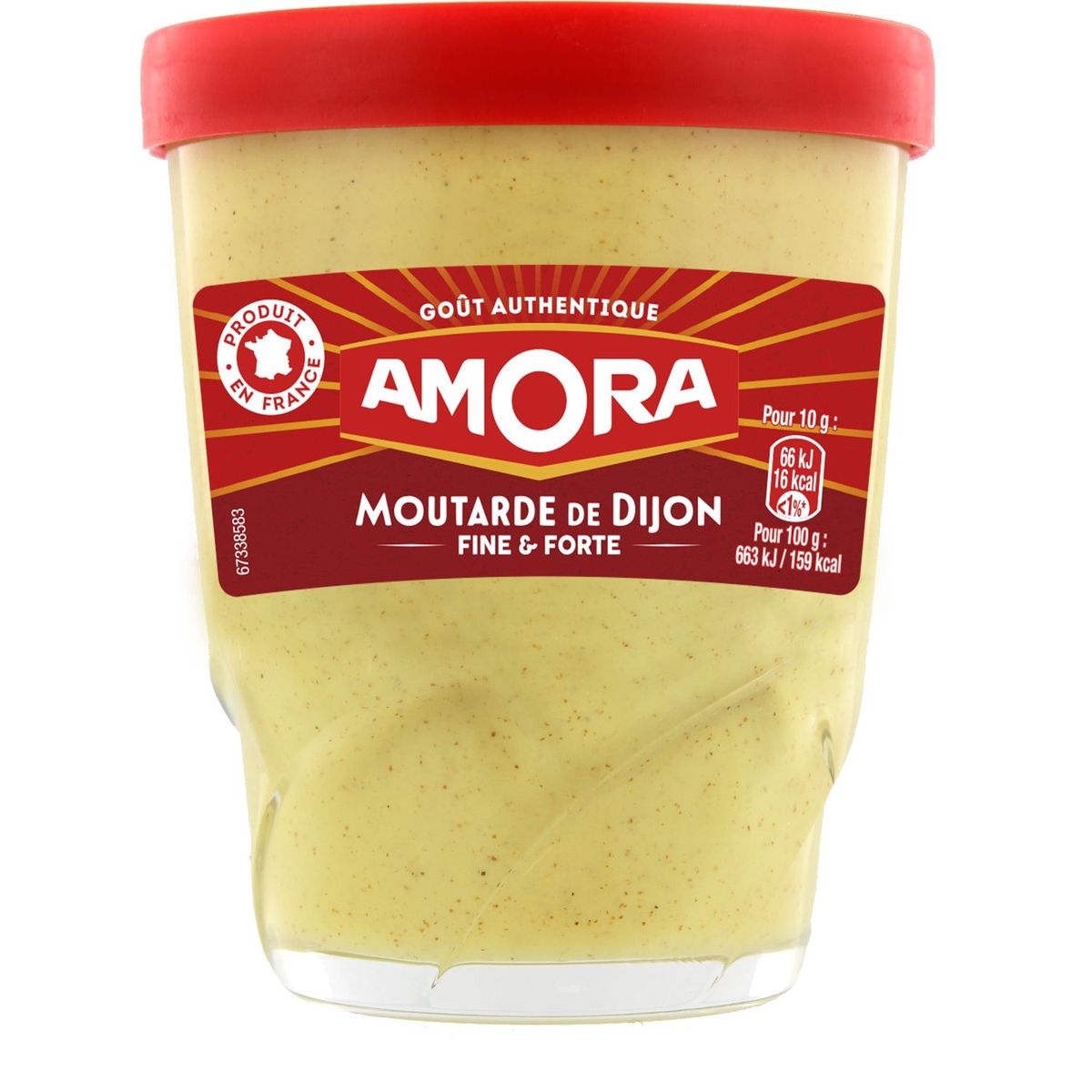 AMORA Amora moutarde fine et forte dans un verre lotus 150g