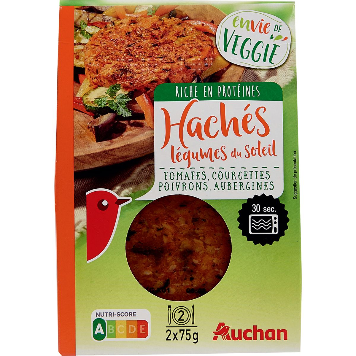 AUCHAN Auchan hâchés de légumes du soleil