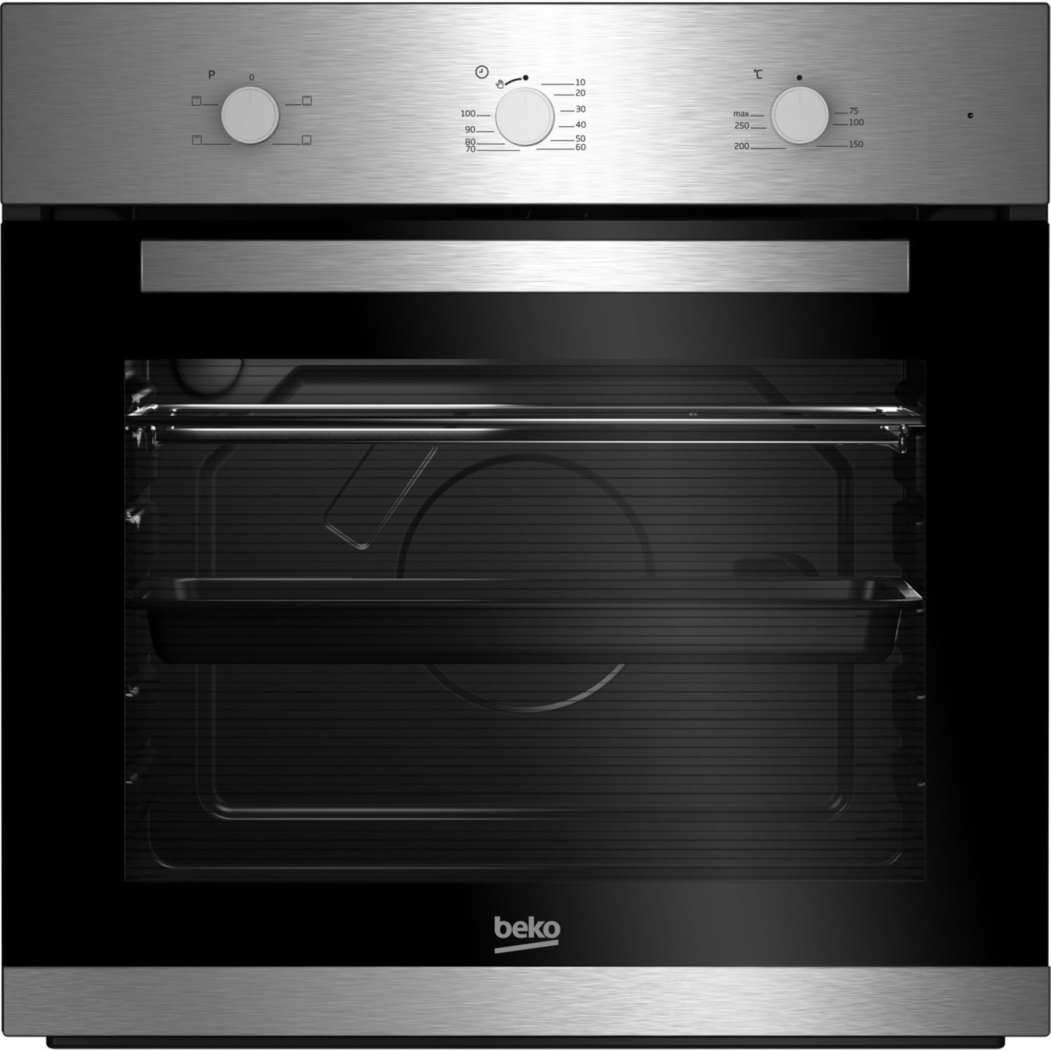 Voir la diapositive 1 : BEKO Four encastrable BIC22100X - 71 L, Convection naturelle, Nettoyage manuel