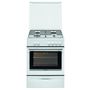 Voir la diapositive 1 : BRANDT Cuisinière à gaz BCG6610W - 60 cm, 4 Foyers, Convection naturelle