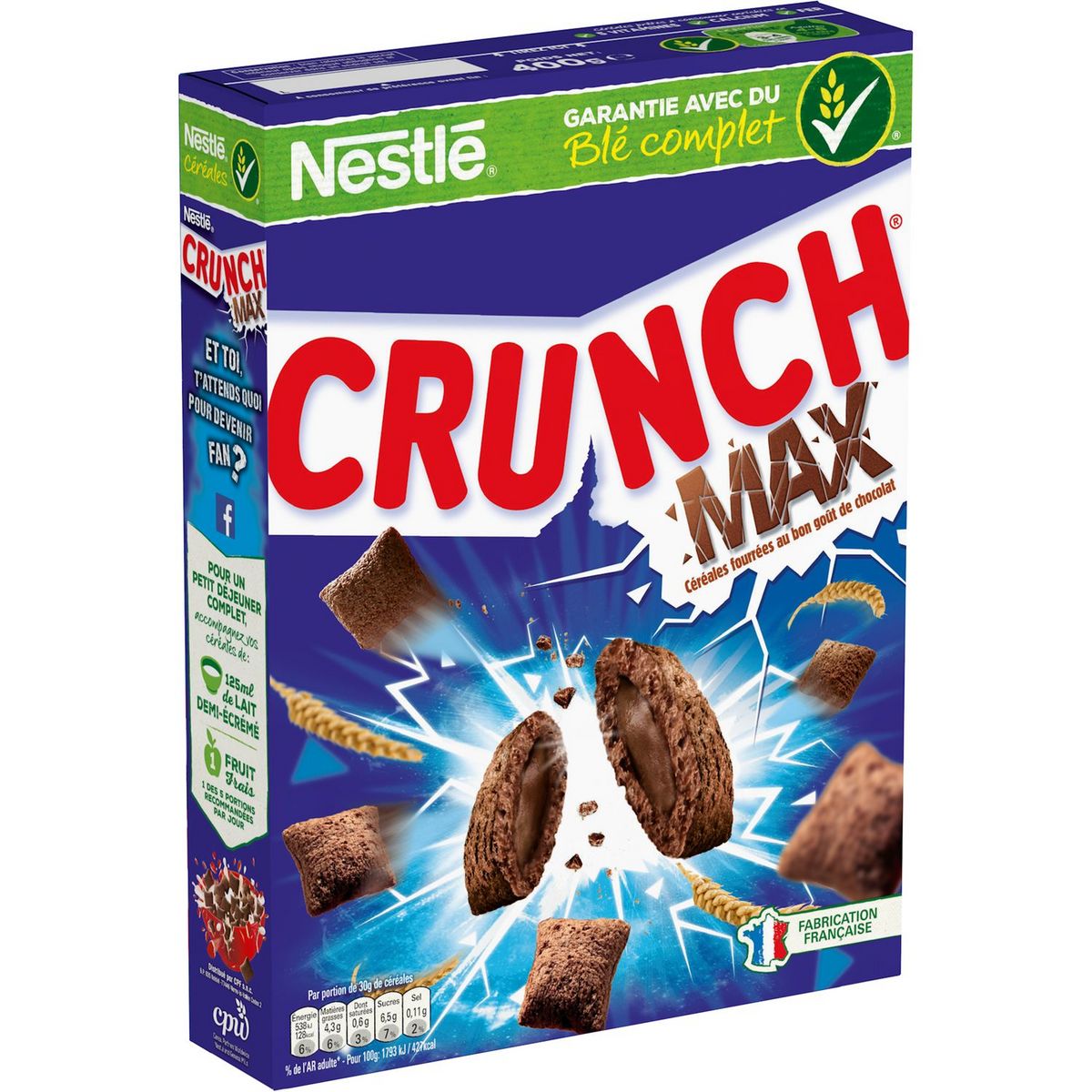 NESTLE Nestlé Crunch max céréales au chocolat 400g
