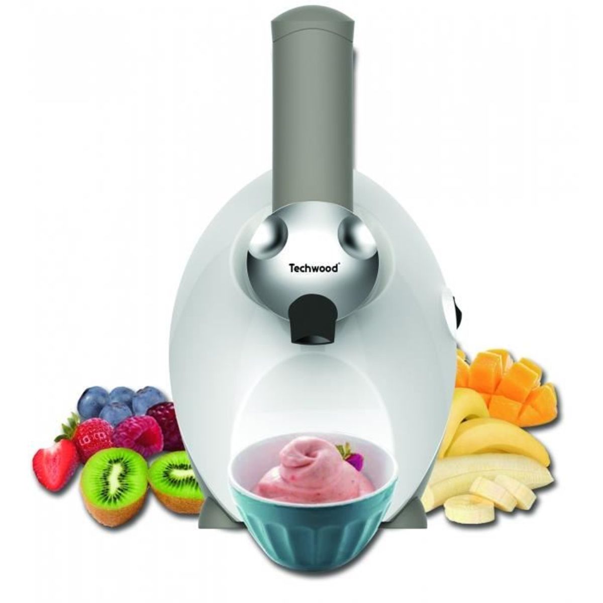 TECHWOOD Sorbetiere TIC 2020 Freeze and mix blanc sorbetière