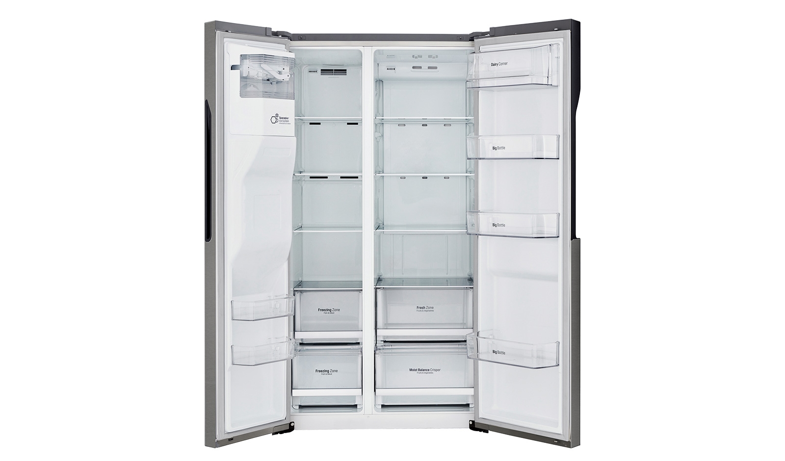 Voir la diapositive 2 : LG Réfrigérateur américain GSL360ICEV, 591L, Froid Ventilé Total No Frost