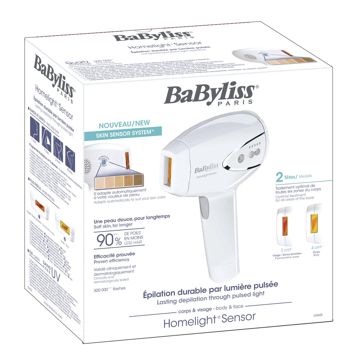 BABYLISS Épilateur à lumière pulsée IPL G960E