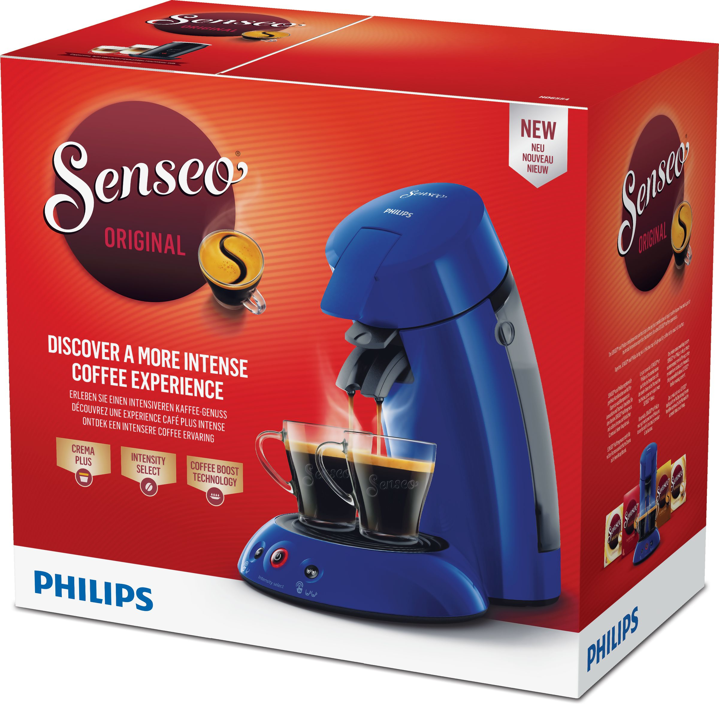Voir la diapositive 2 : PHILIPS Cafetière à dosettes SENSEO HD6554/81
