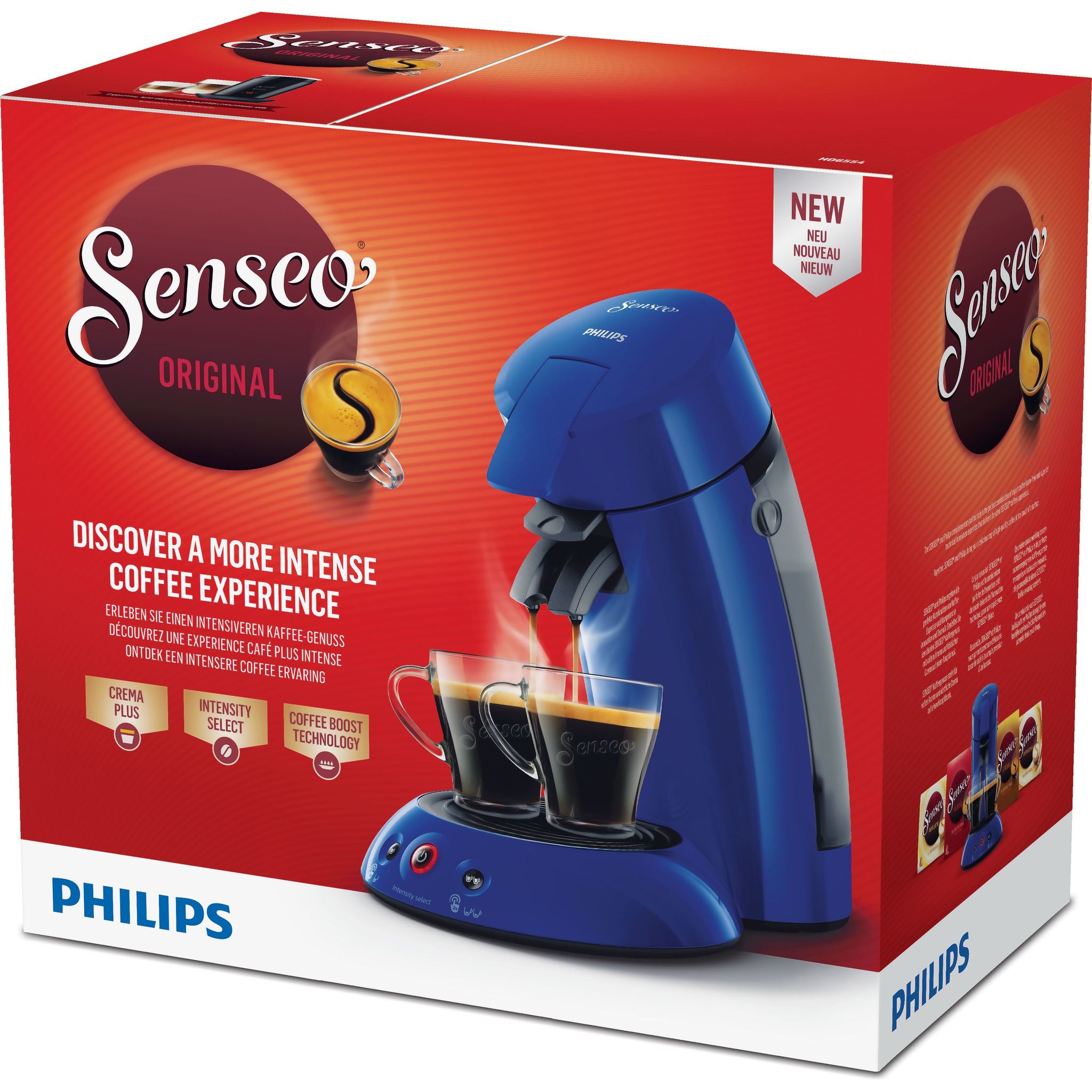 Voir la diapositive 2 : PHILIPS Cafetière à dosettes SENSEO HD6554/81