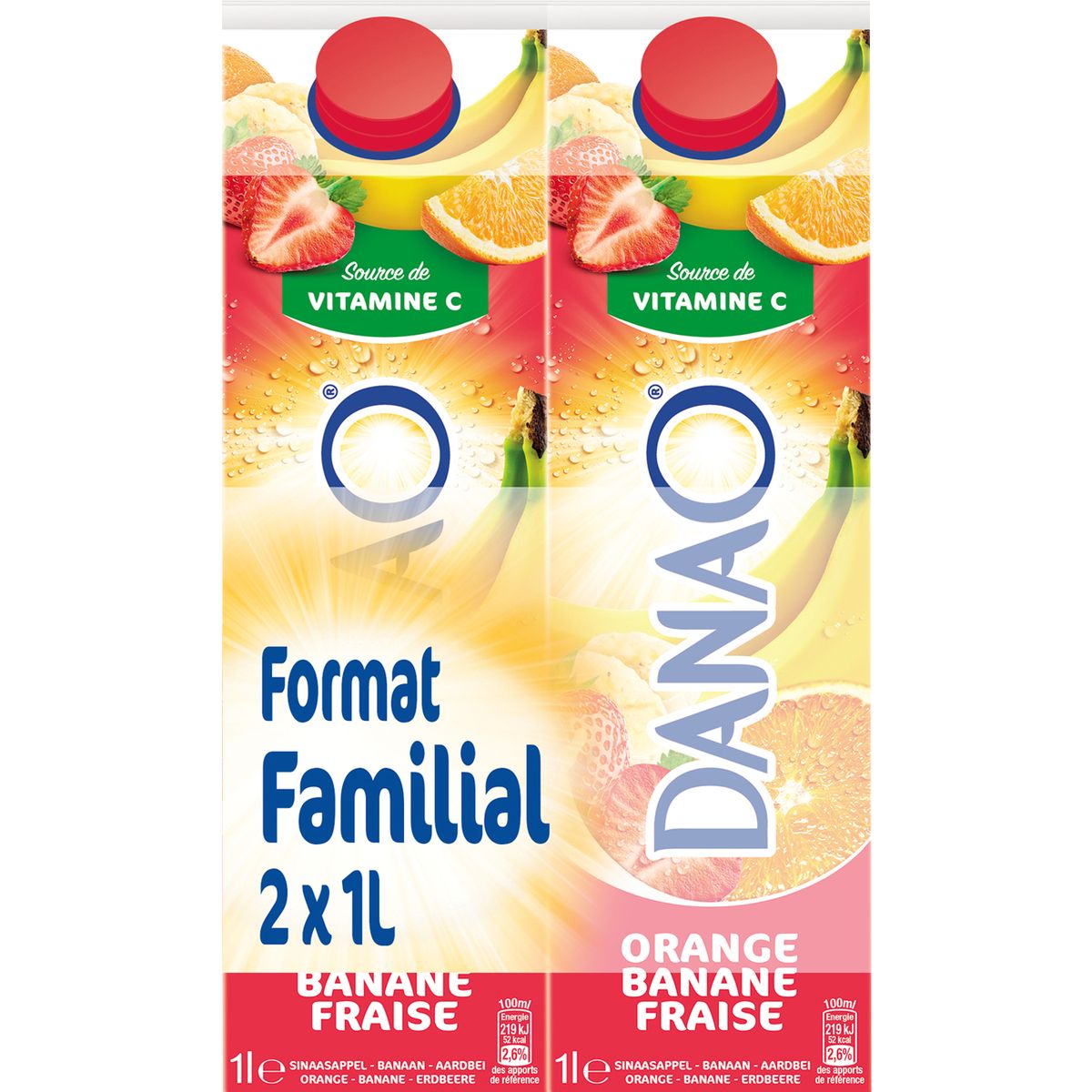 DANAO Danao banane fraise 2x1l Kung Fu Panda