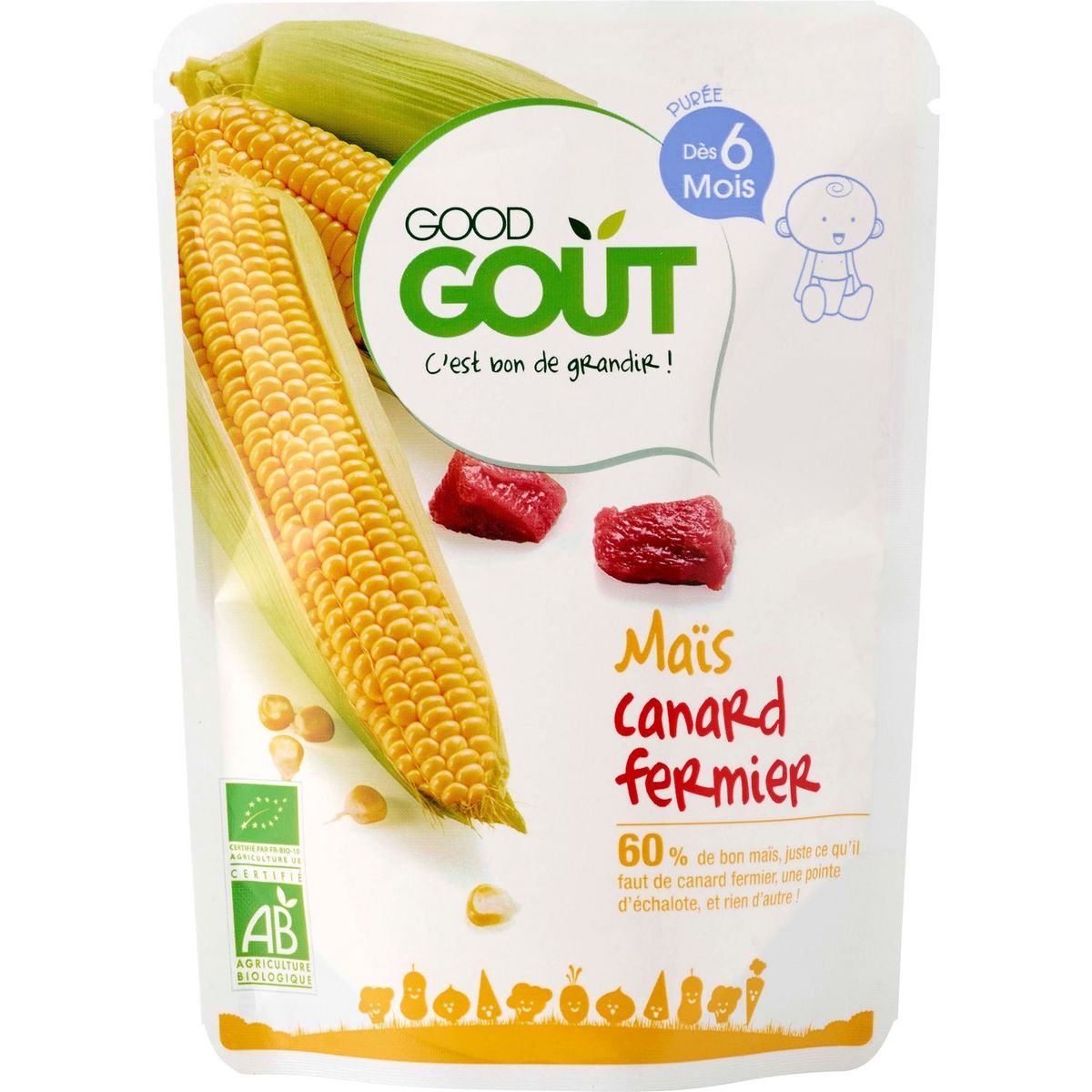 GOOD GOUT Good Goût bio maïs canard fermier 190g dès 6mois