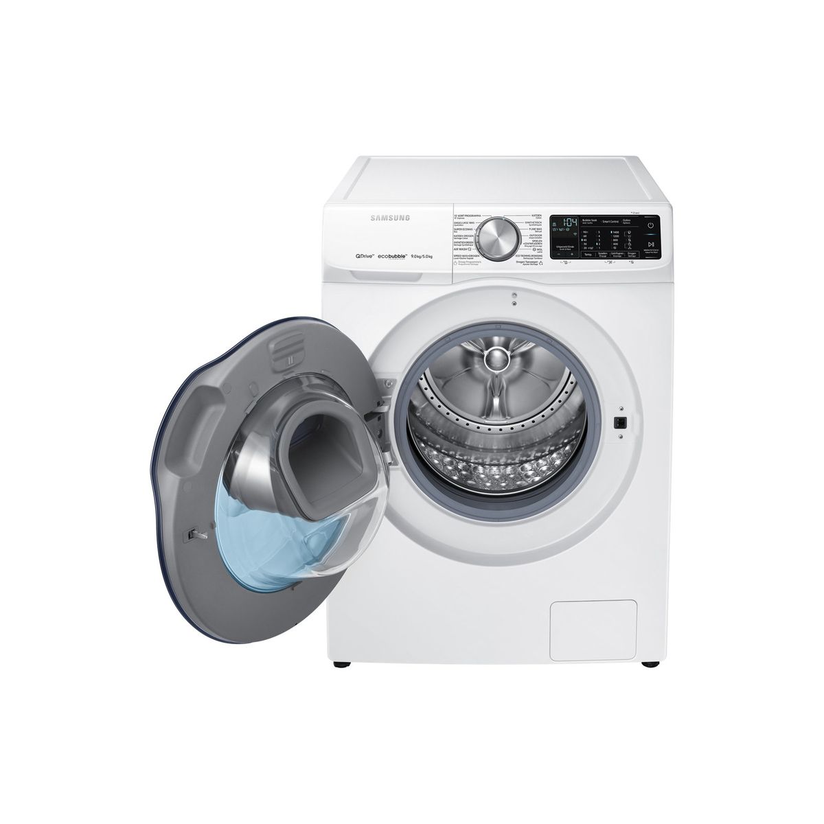 SAMSUNG Lave linge séchant hublot WD91N642OOW ADD WASH, Eco bubble, 9 Kg Lavage, 5 Kg Séchage, 1400 T/min