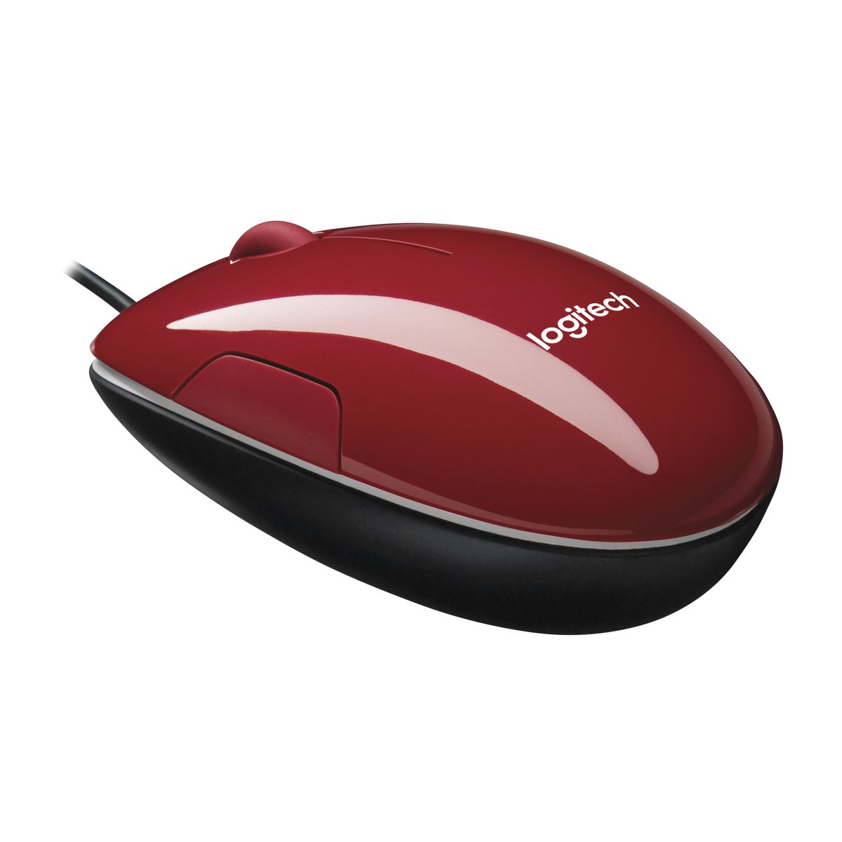 LOGITECH Souris filaire M150 Cinammon- Rouge