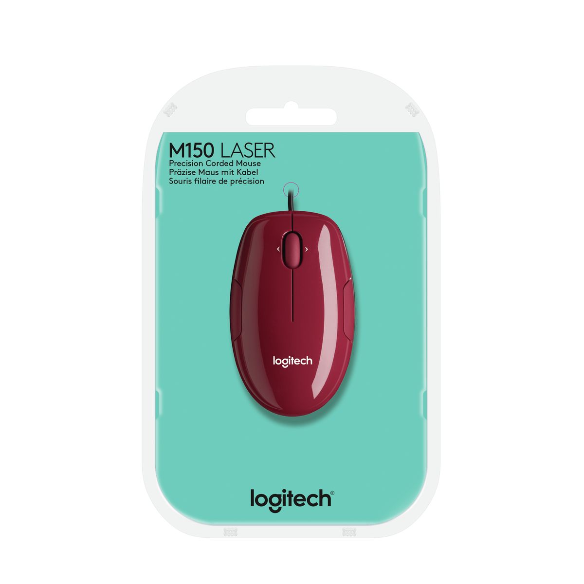 LOGITECH Souris filaire M150 Cinammon- Rouge
