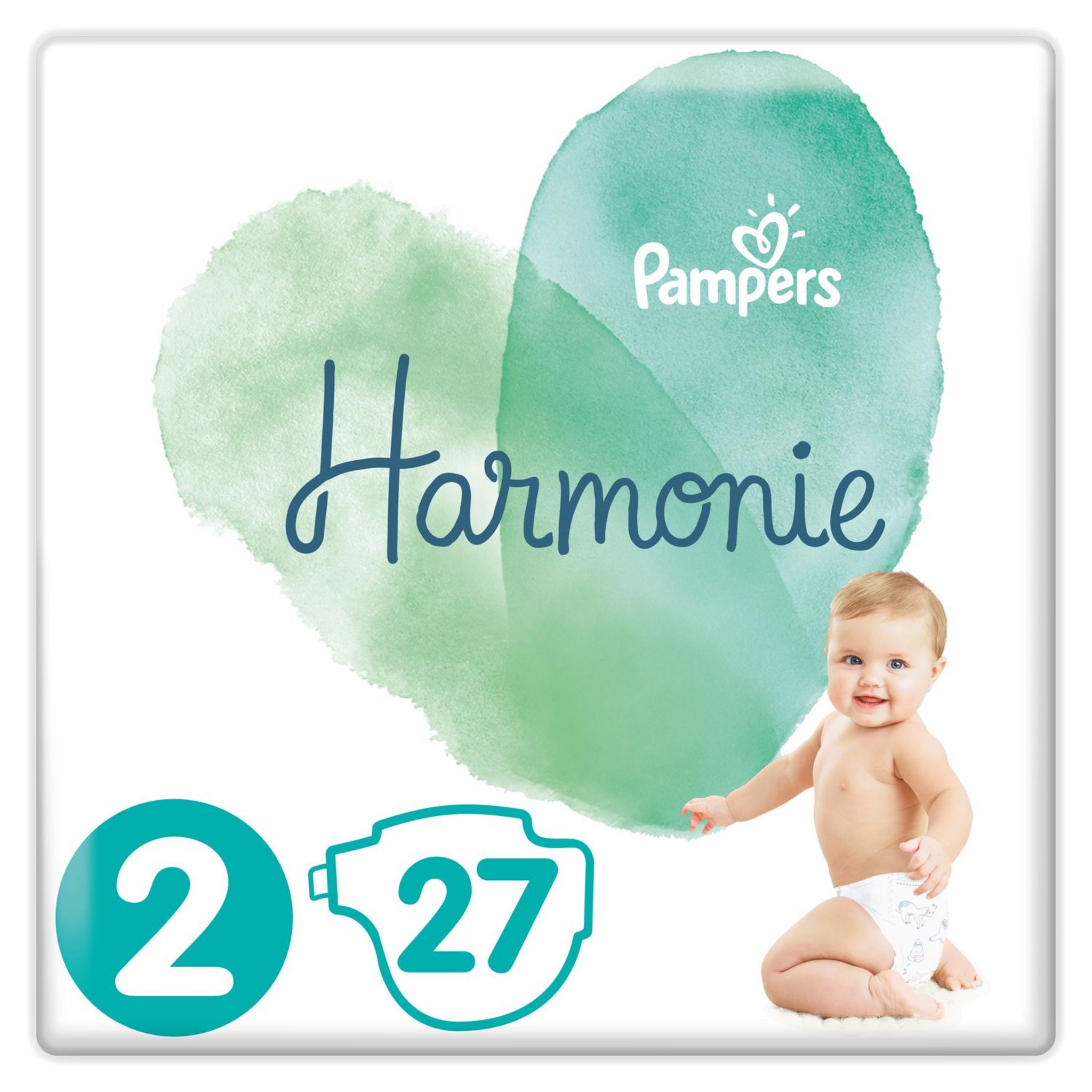 Voir la diapositive 2 : PAMPERS Harmonie couches taille 2 (4-8kg) 27 couches