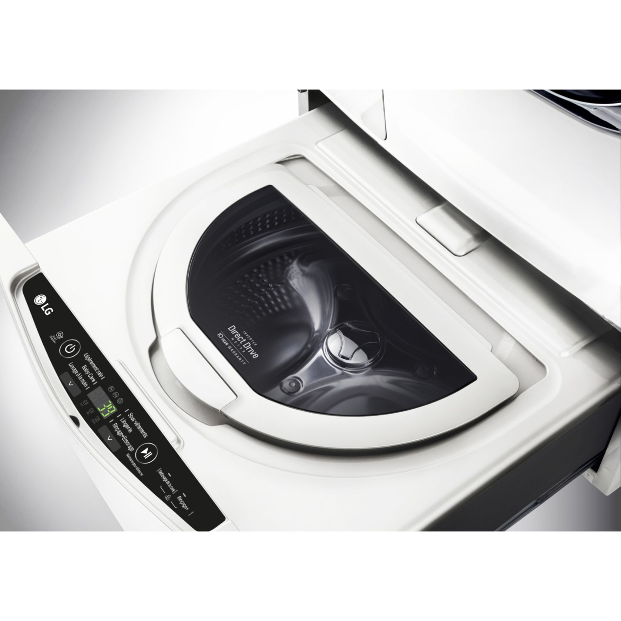 Voir la diapositive 6 : LG Mini Lave-linge Twin Wash Mini FM37E1WH, 3.5 Kg, 700 T/min, 6 programmes, Blanc