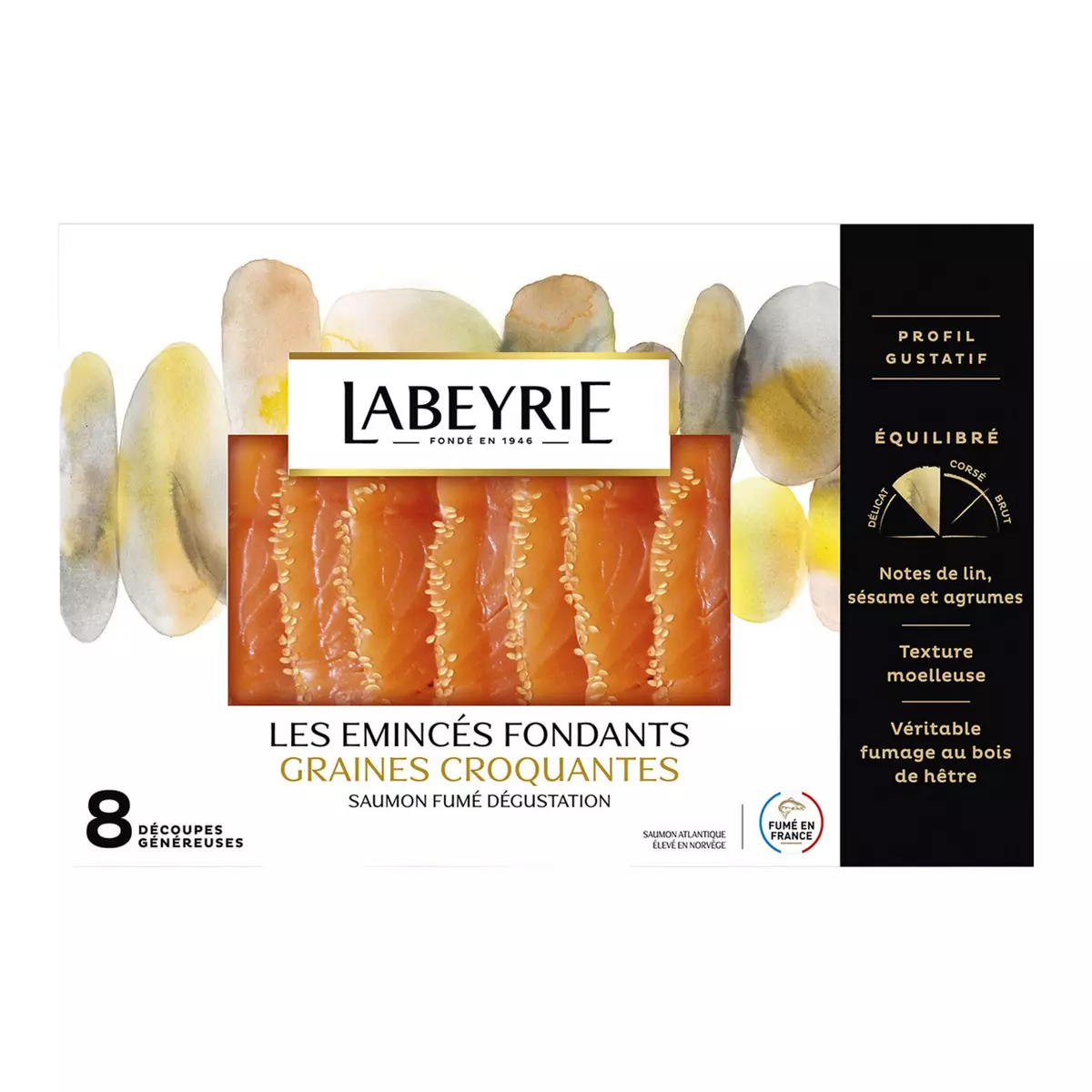 LABEYRIE Labeyrie saumon fumé de Norvège x8 -240g