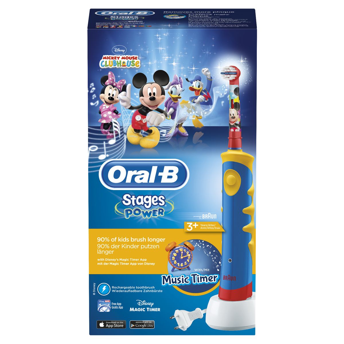 ORAL B Brosse à dents électrique Kids Stages Power, Mickey