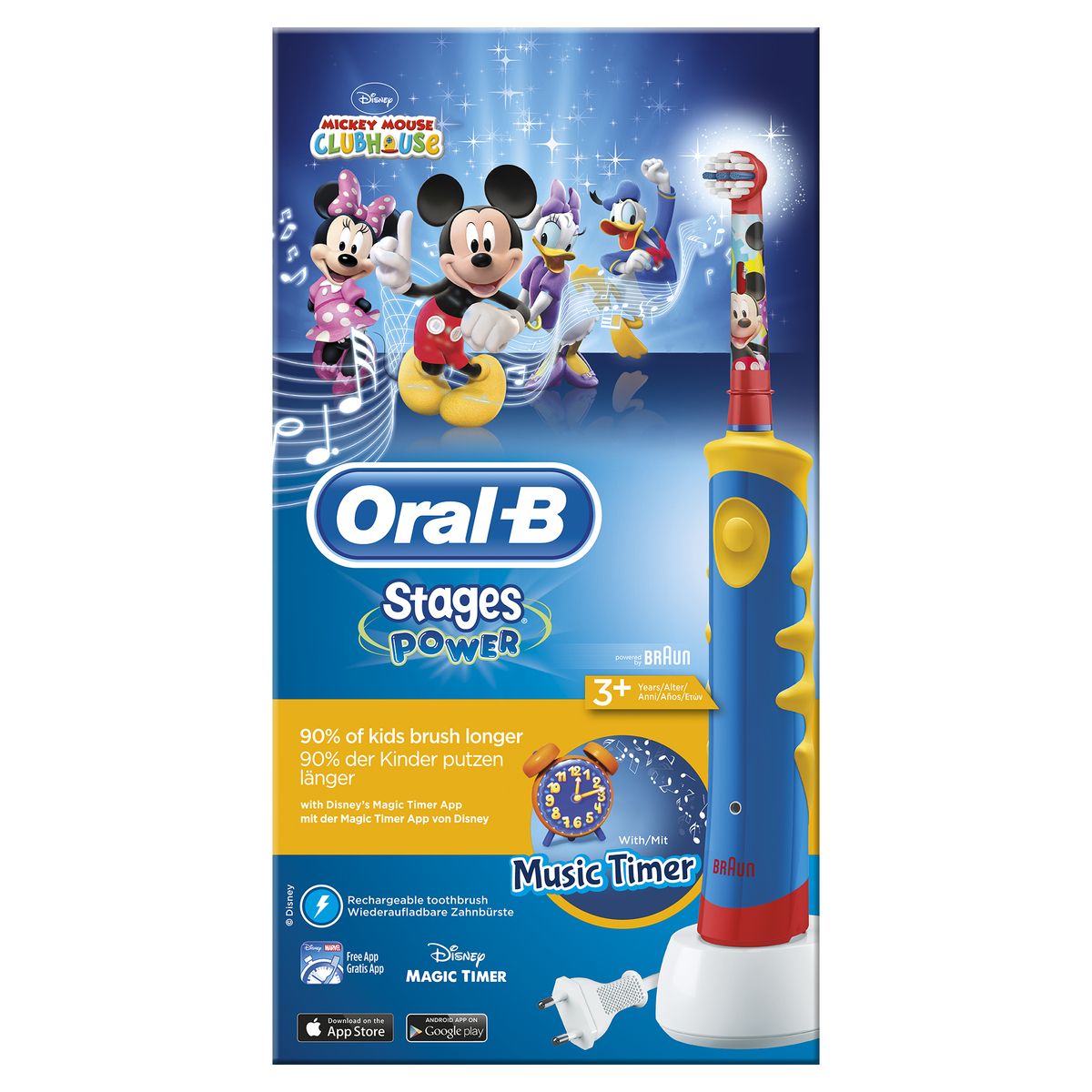 ORAL B Brosse à dents électrique Kids Stages Power, Mickey