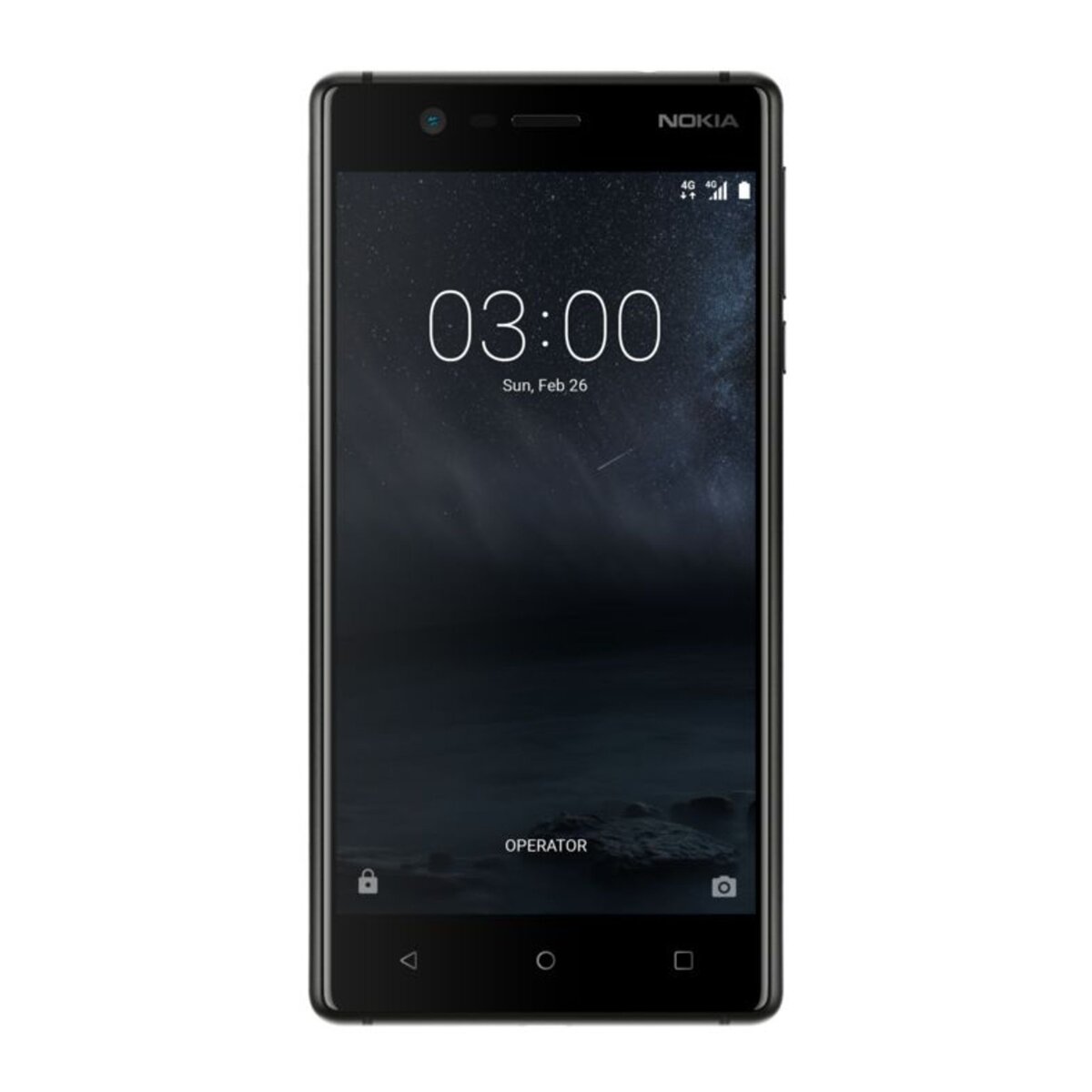 NOKIA Pack Smartphone - Nokia 3 - 16 Go - 5 pouces - Noir - 4G LTE & Protection Ecran Verre Trempé