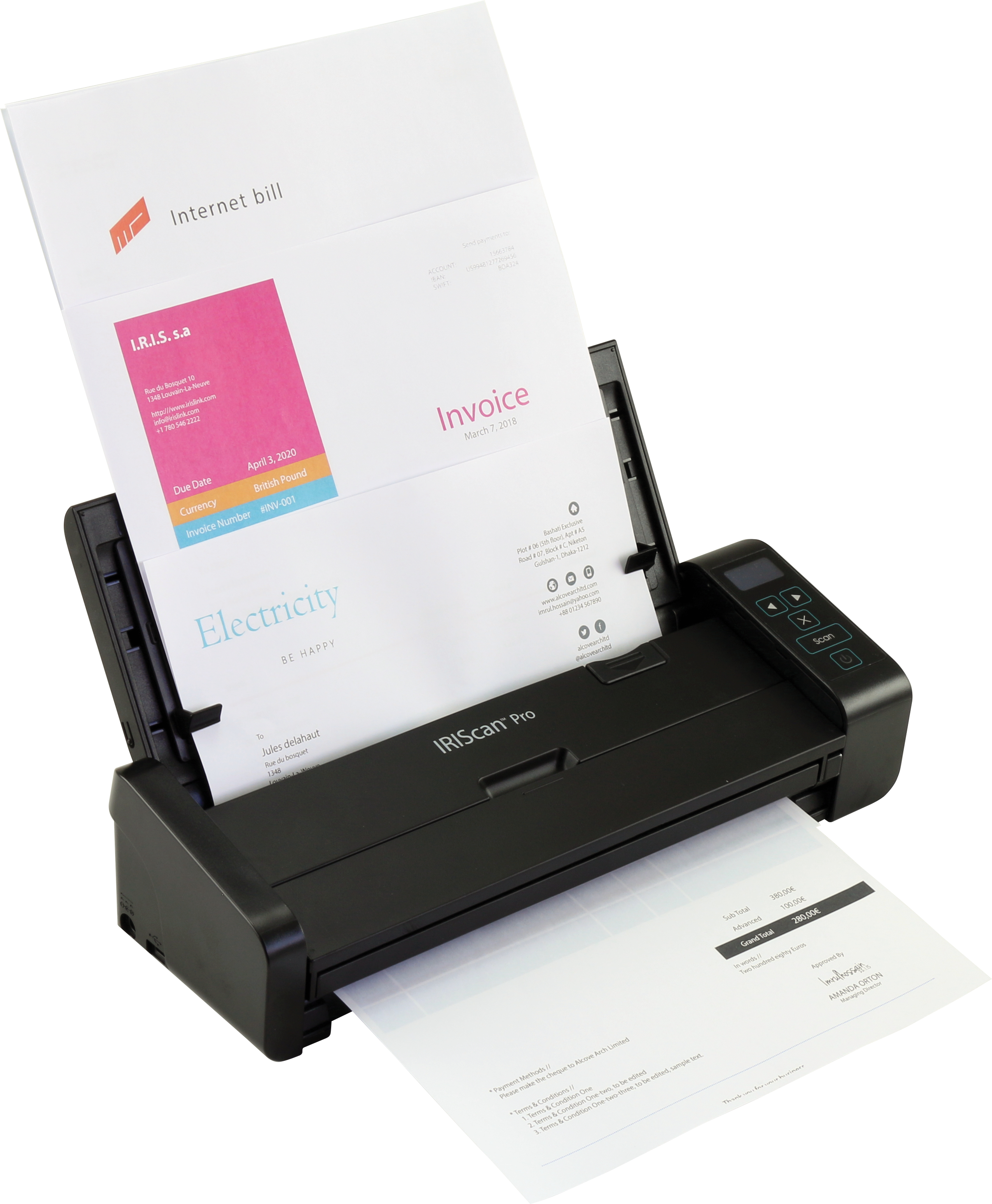 Voir la diapositive 3 : IRIS Scanner à défilement IRIScan Pro 5 - Noir