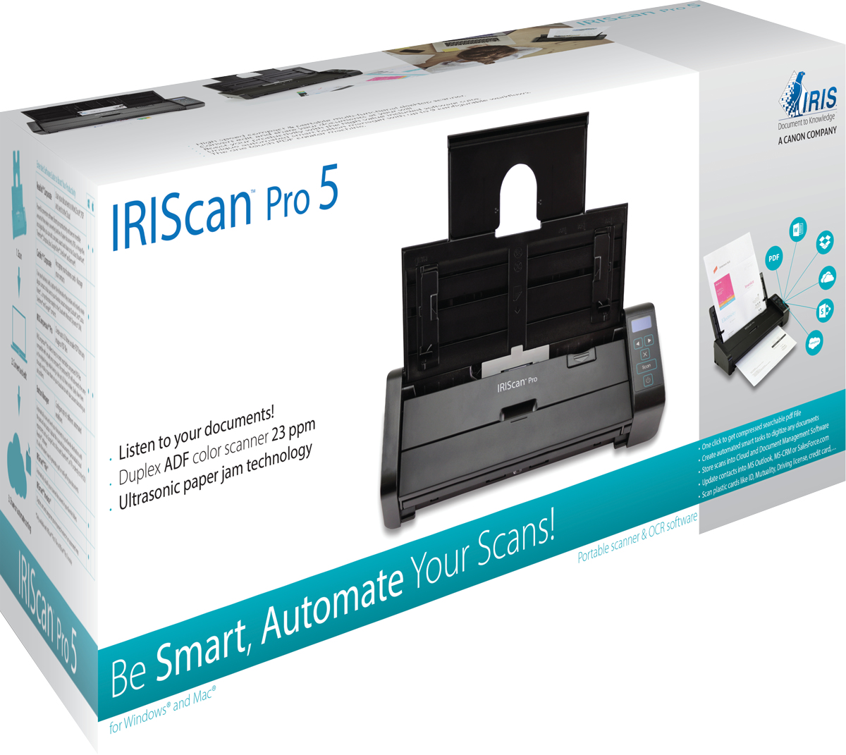Voir la diapositive 2 : IRIS Scanner à défilement IRIScan Pro 5 - Noir