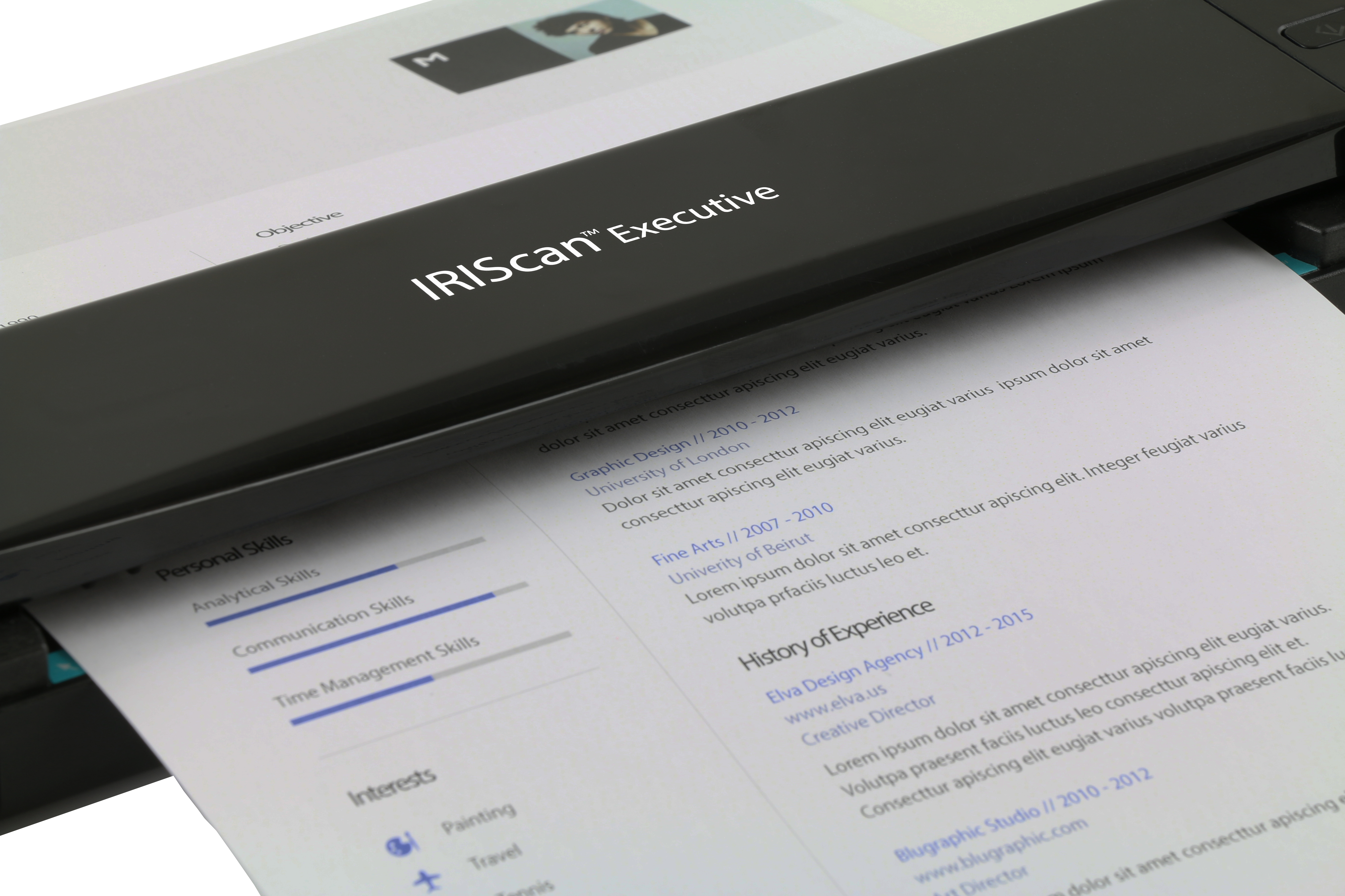 Voir la diapositive 2 : IRIS Scanner portable IRIScan Executive 4 Duplex - Noir