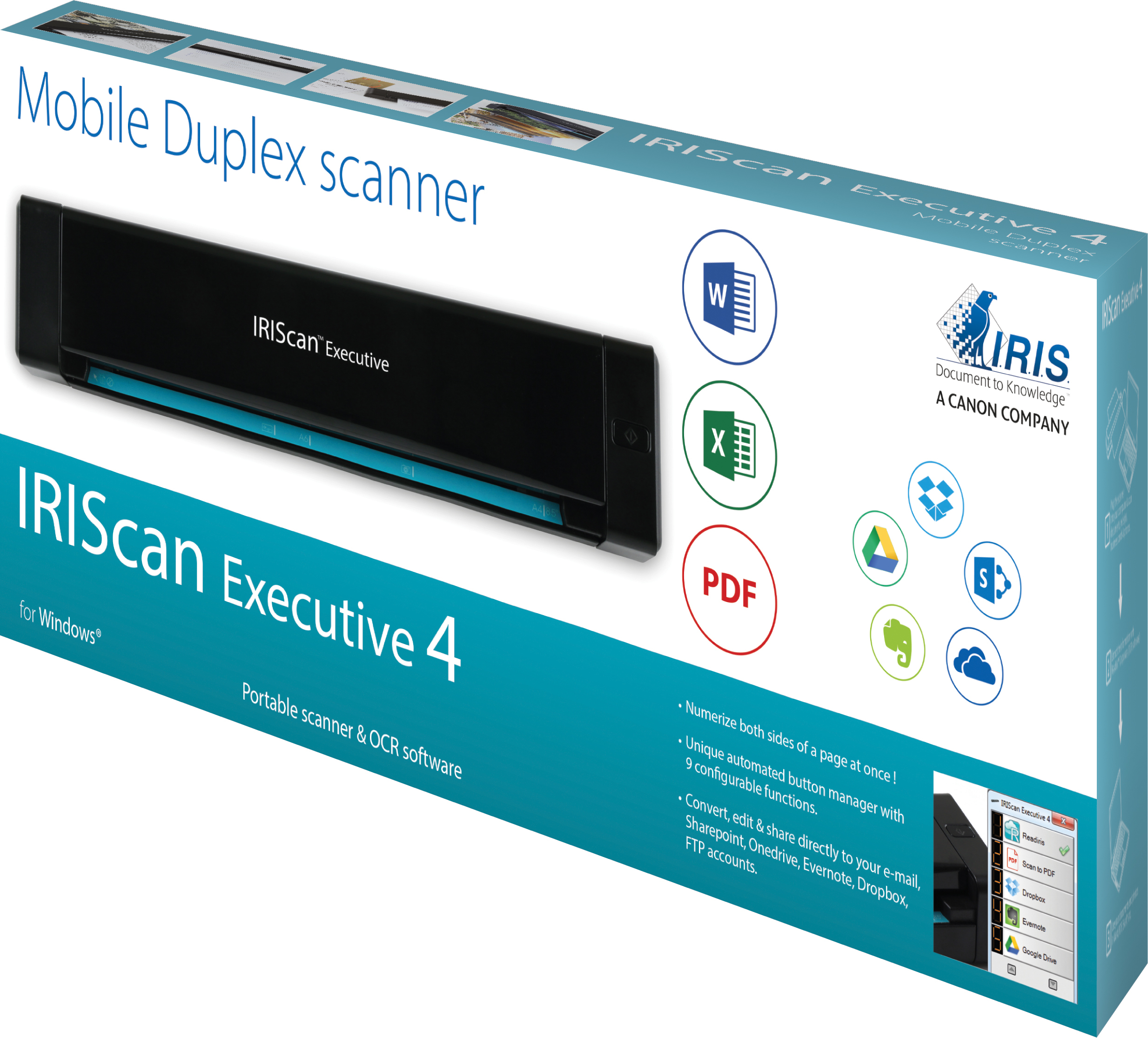 Voir la diapositive 7 : IRIS Scanner portable IRIScan Executive 4 Duplex - Noir
