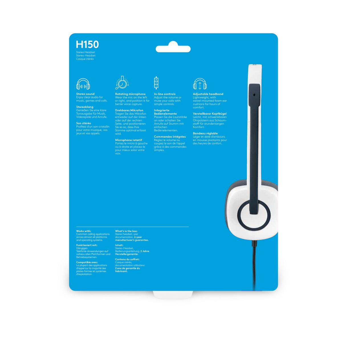 LOGITECH H150 - Blanc - Casque audio stéréo