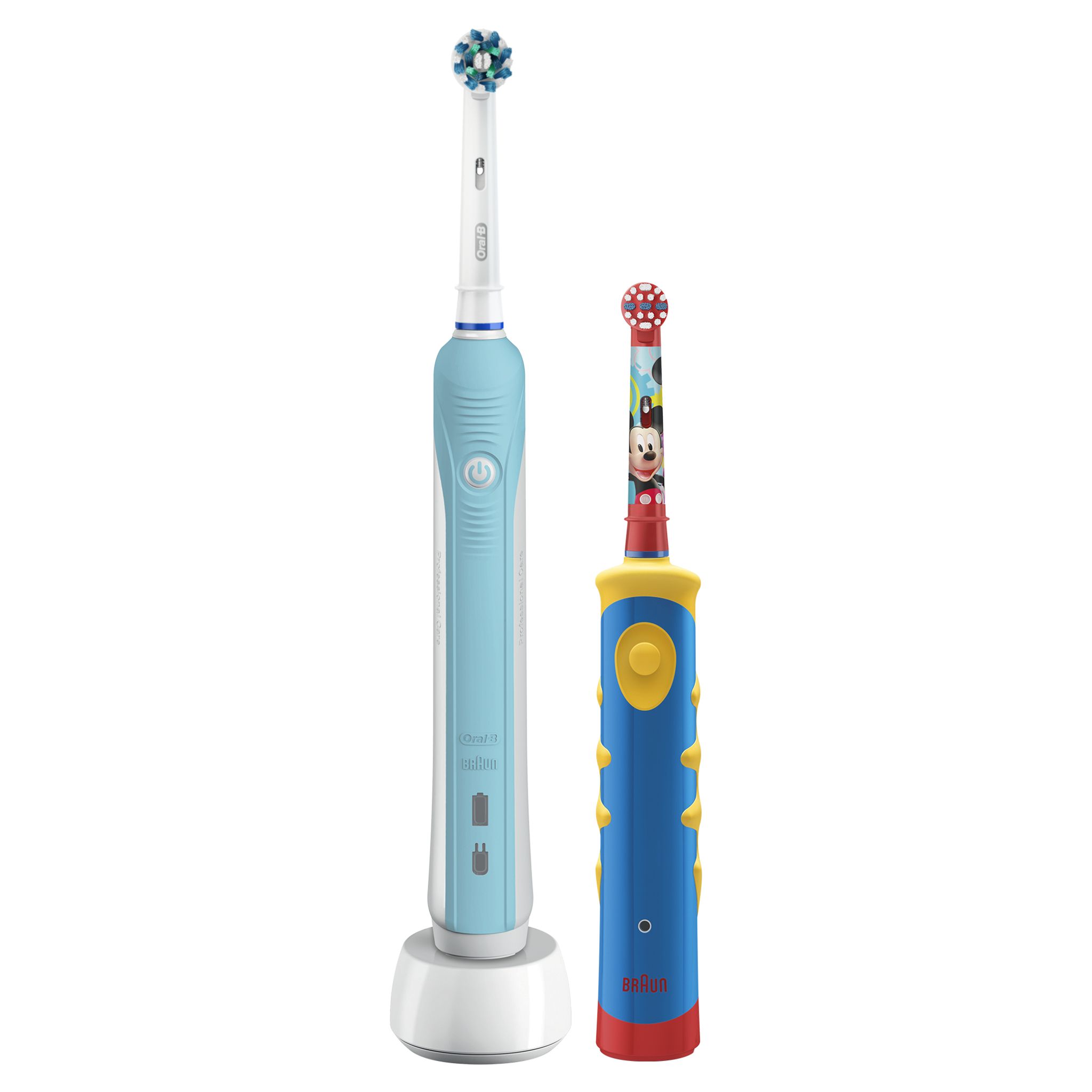 Voir la diapositive 24 : ORAL B Brosses à dent Pack Famille avec 2 manches, 1 manche Pro 700 Cross action + 1 Manche Stages Power pour enfants