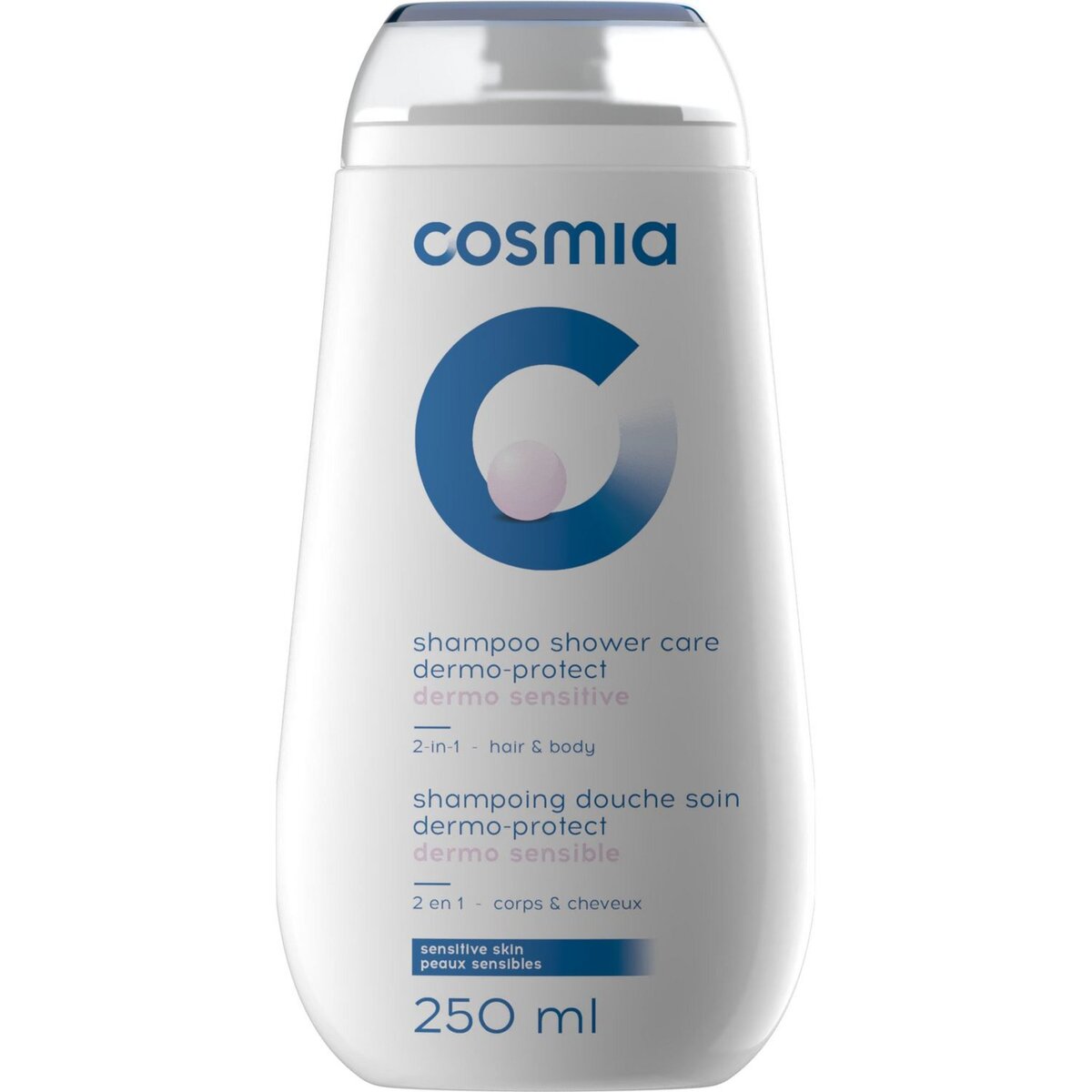 COSMIA Shampoing douche corps et cheveux pour peaux sensibles 250ml