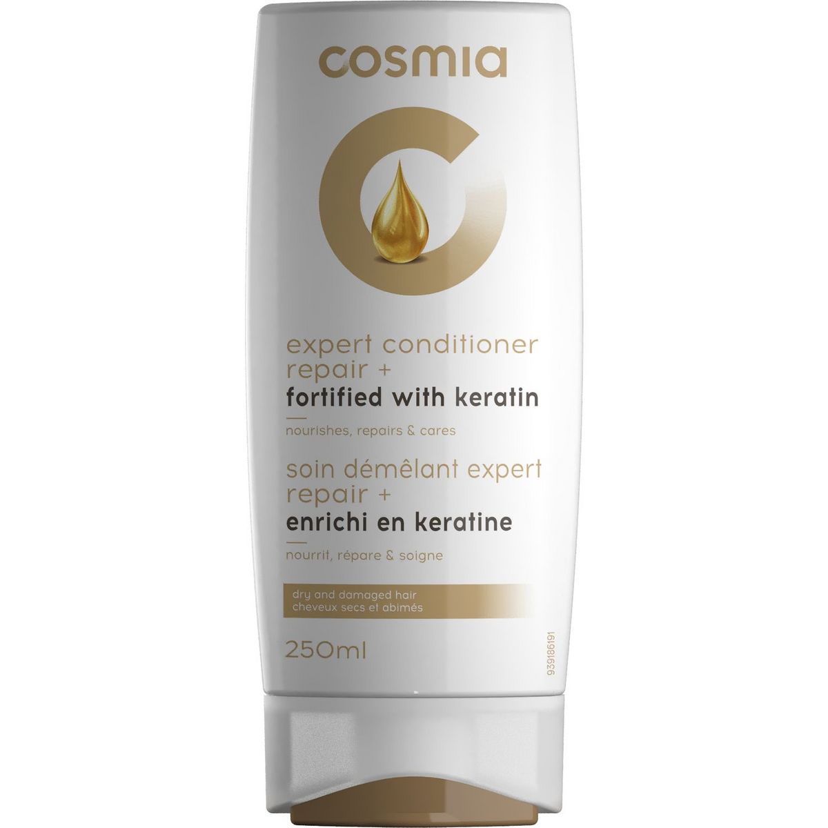 COSMIA Soin démêlant expert repair+ kératine cheveux secs, abimés 250ml