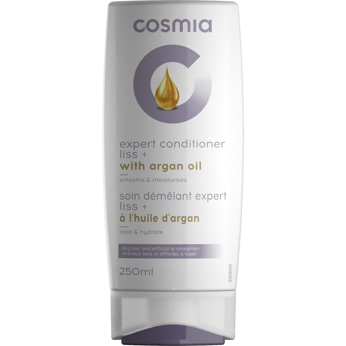 COSMIA Soin démêlant expert liss+ argan cheveux secs difficile à lisser 250ml